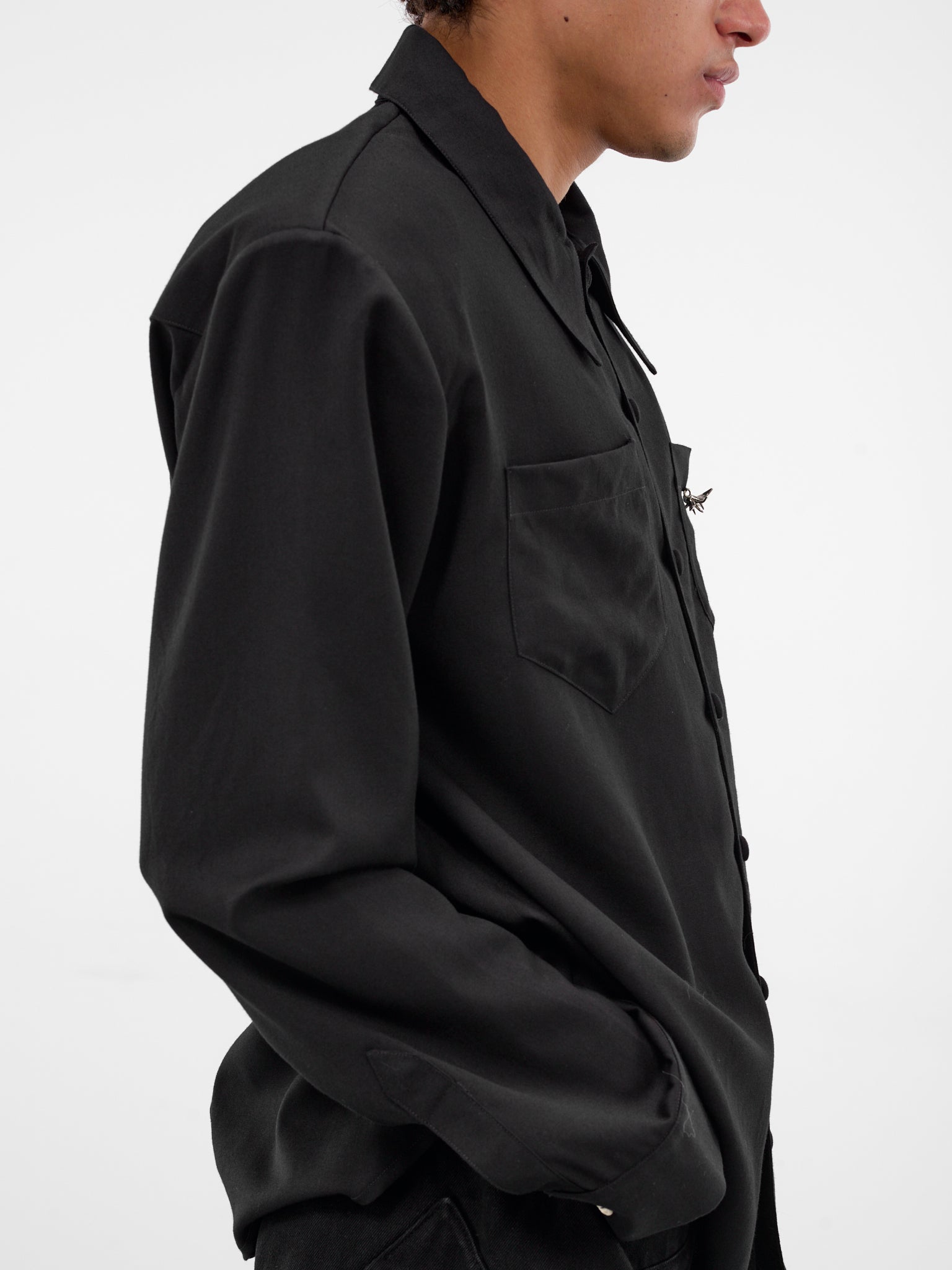 Black Evidencia Wool Shirt (EVIDENCIA-SHIRT-BLACK)