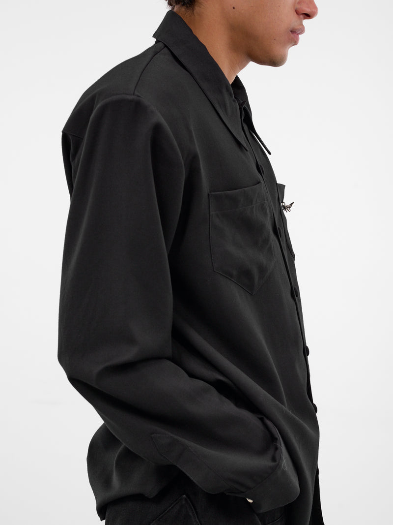 Black Evidencia Wool Shirt (EVIDENCIA-SHIRT-BLACK)
