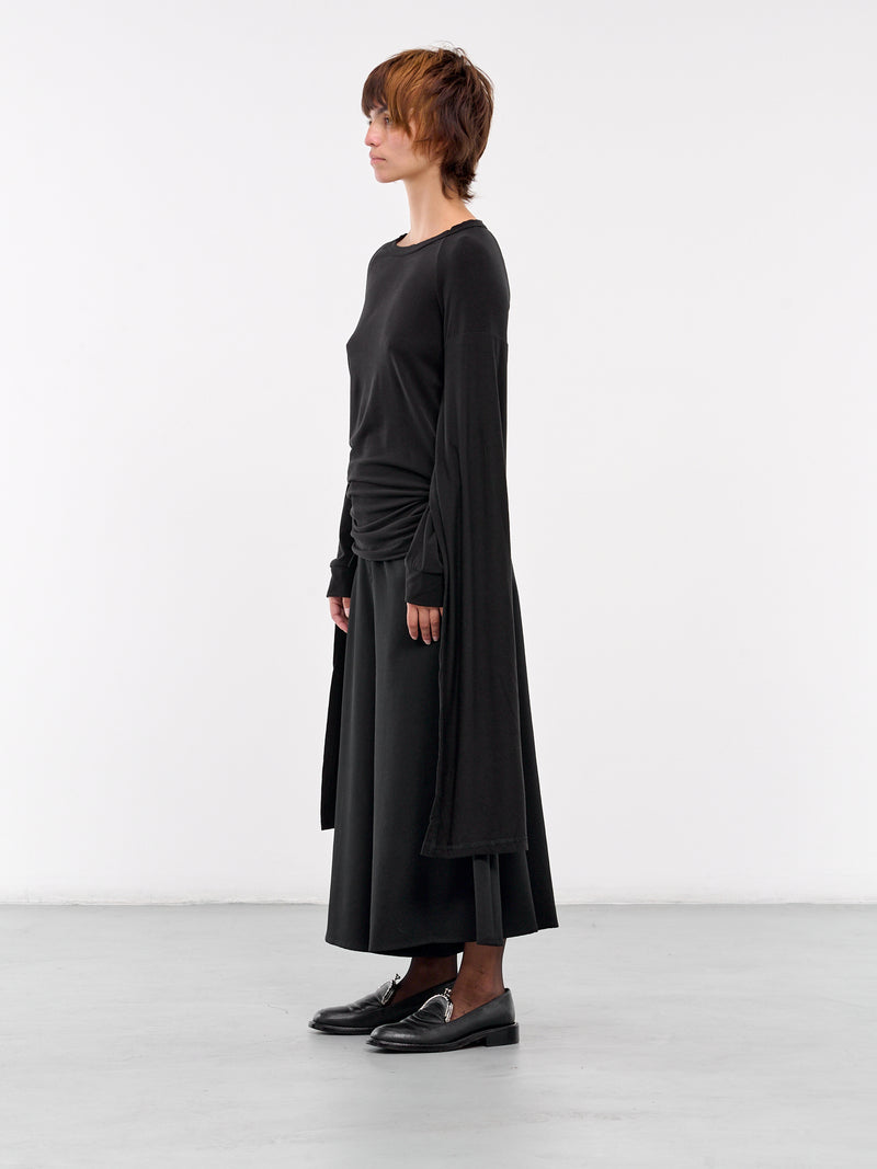 Layered Stole Top (F0-T06-980-2-BLACK)