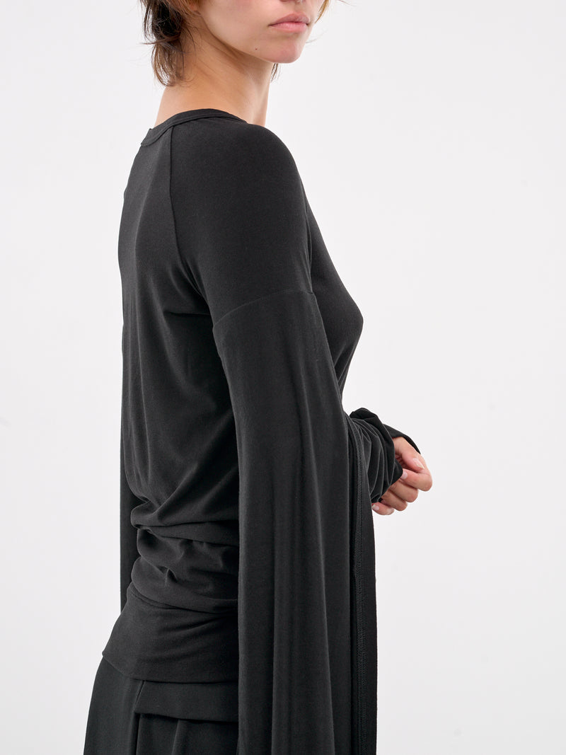 Layered Stole Top (F0-T06-980-2-BLACK)