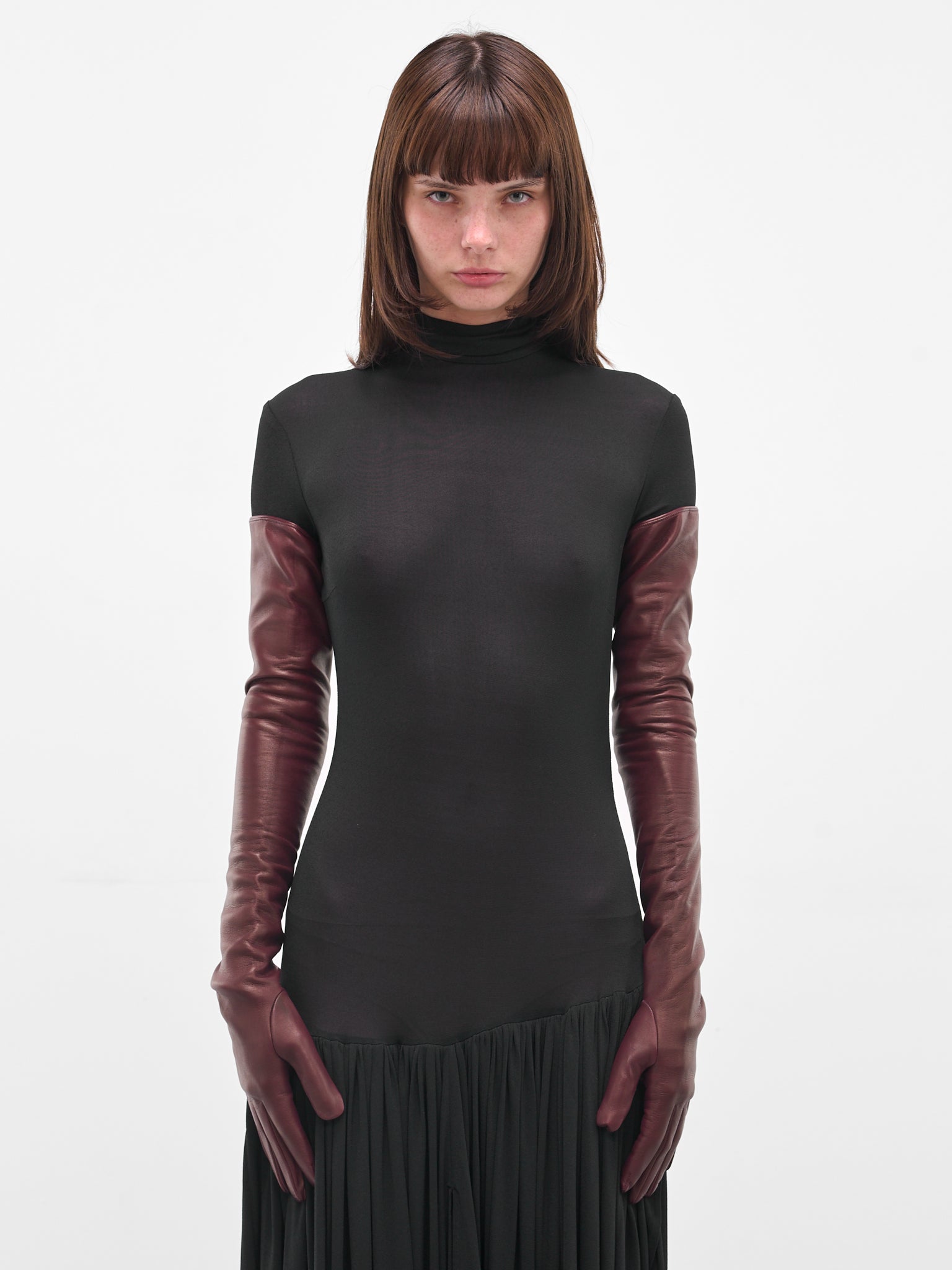 Brown Sheep Leather Opera Gloves (F25GL-THE-OPERA-MAHOGANY)