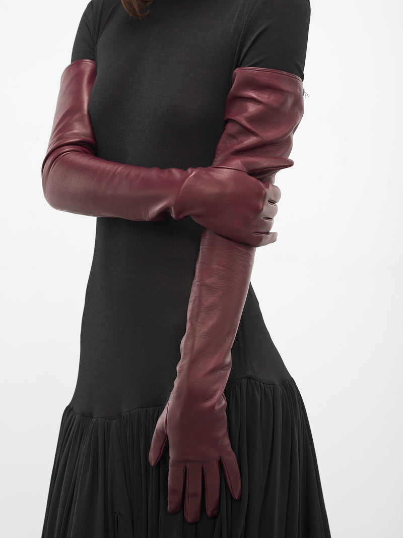 Brown Sheep Leather Opera Gloves (F25GL-THE-OPERA-MAHOGANY)