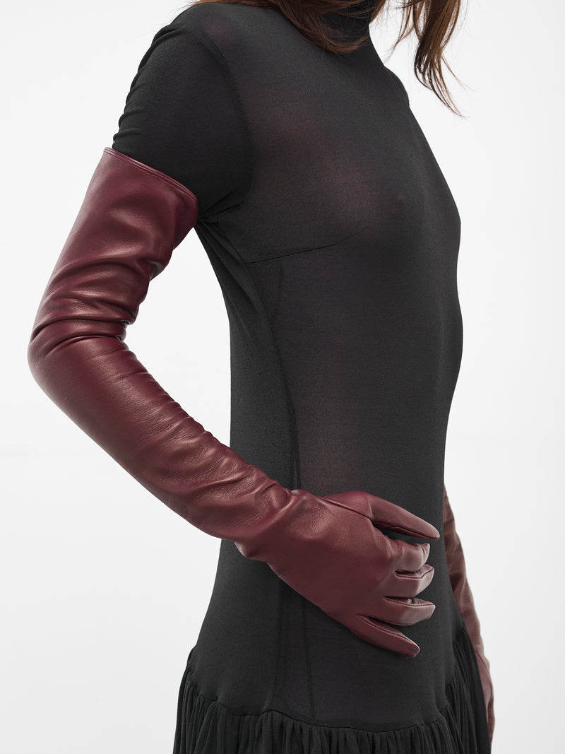 Brown Sheep Leather Opera Gloves (F25GL-THE-OPERA-MAHOGANY)