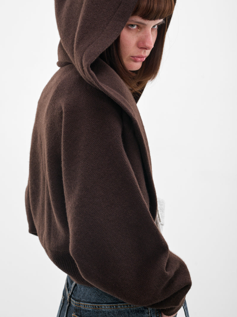 Brown Cashmere Bad Romance Cardigan (F25K11-BAD-ROMANCE-EBONY-WOOD)