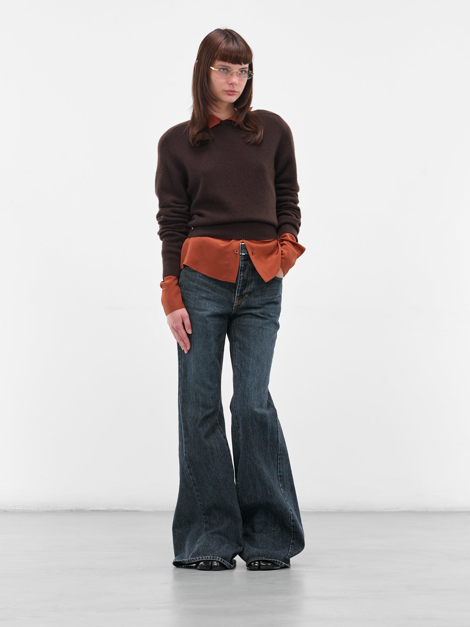 Brown Cashmere Bad Romance Sweater (F25K4-BAD-ROMANCE-EBONY-WOOD)