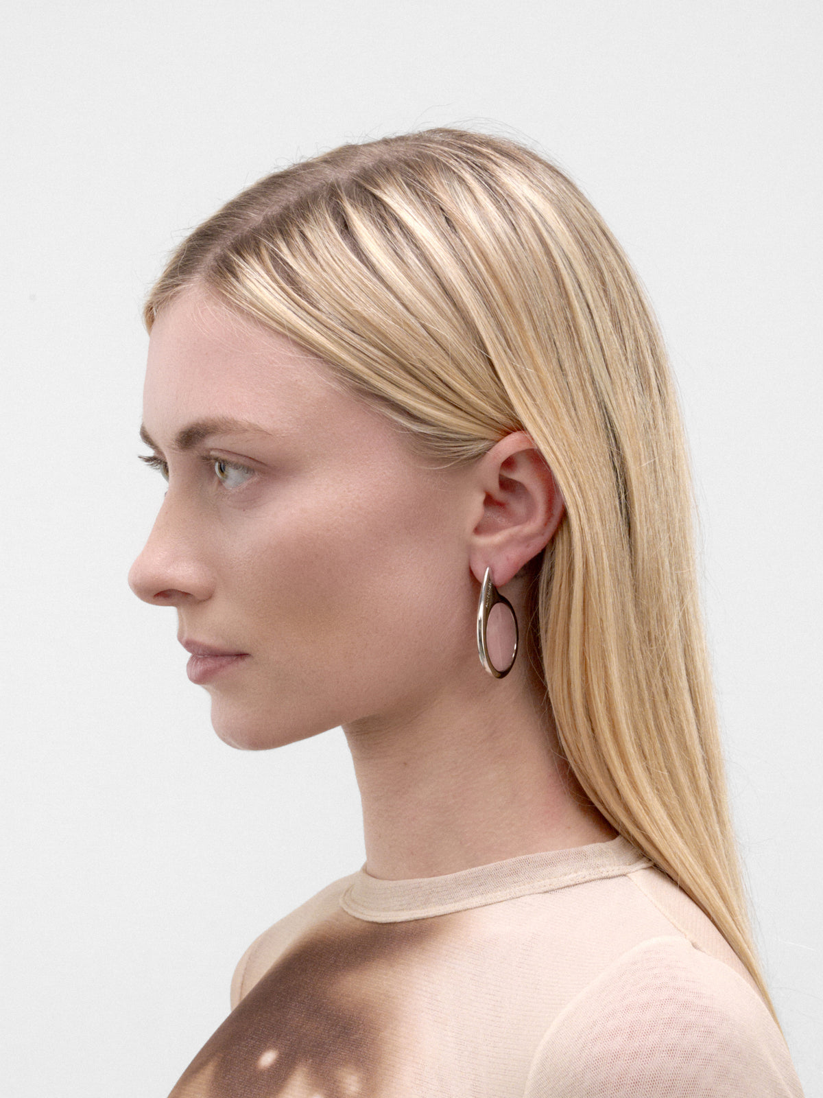 Rhodium Dusk Small Earrings (F26-EA010-P-PINK)