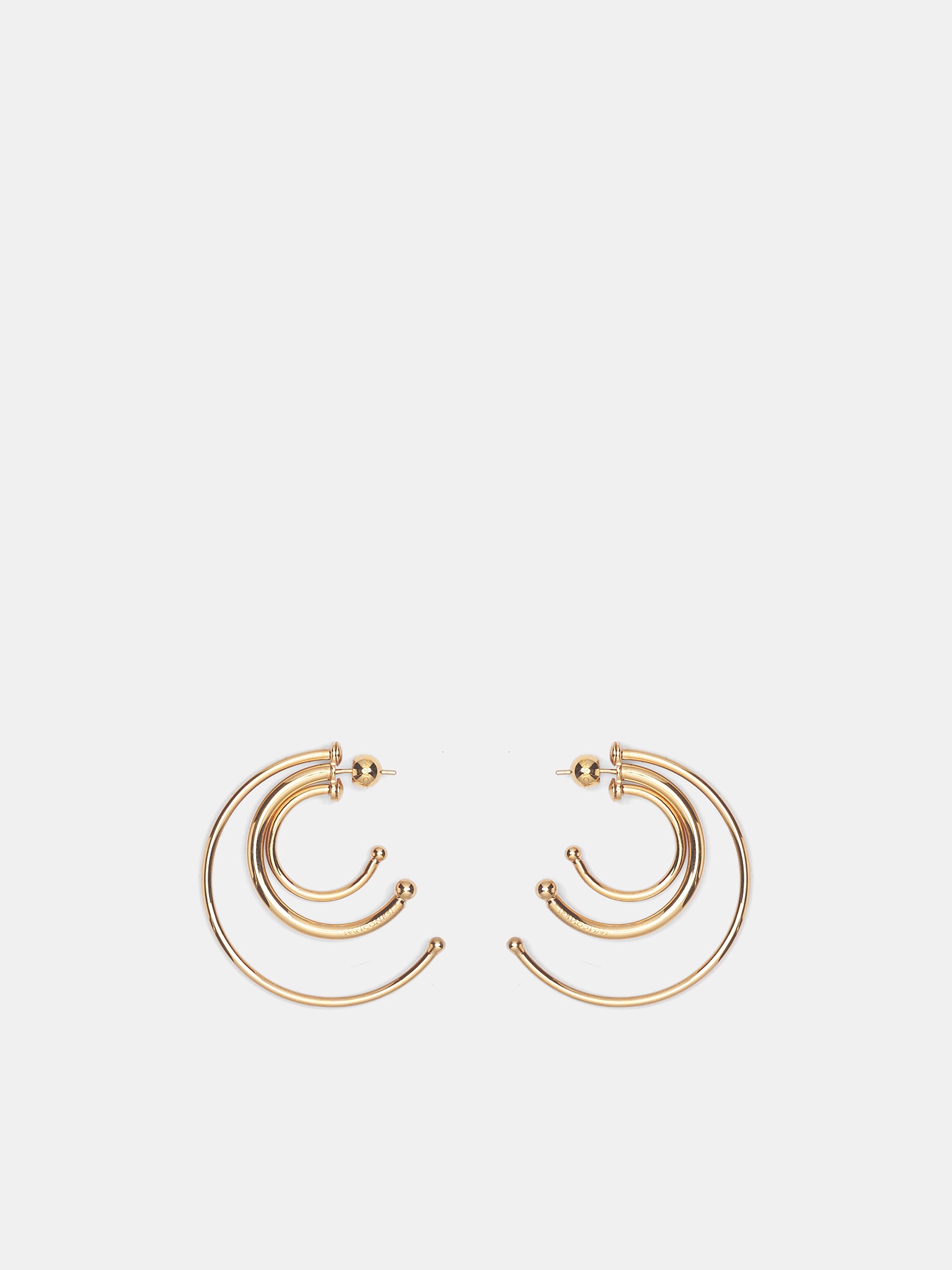 Gold Pierced Solar Small Hoops (F26-EA016-P-GOLD)