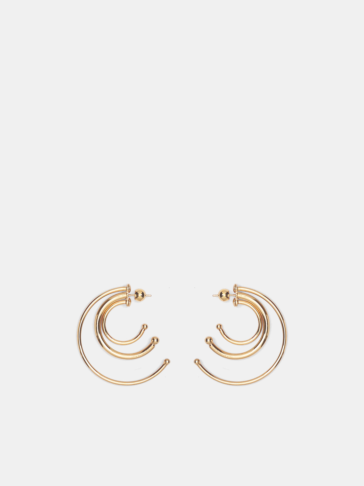 Gold Pierced Solar Small Hoops (F26-EA016-P-GOLD)