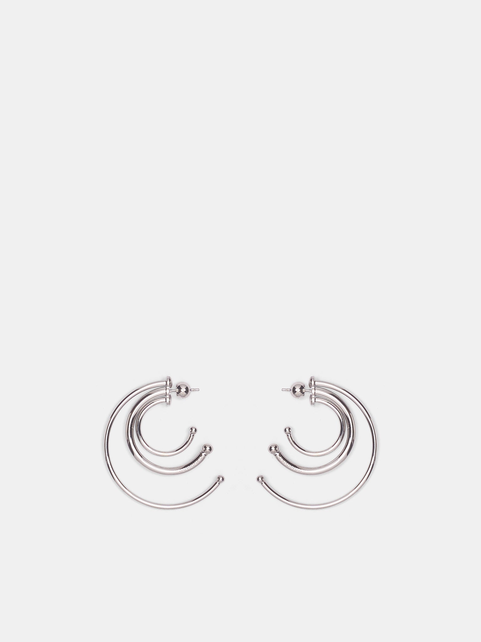 Rhodium Pierced Solar Small Hoops (F26-EA016-P-SILVER)