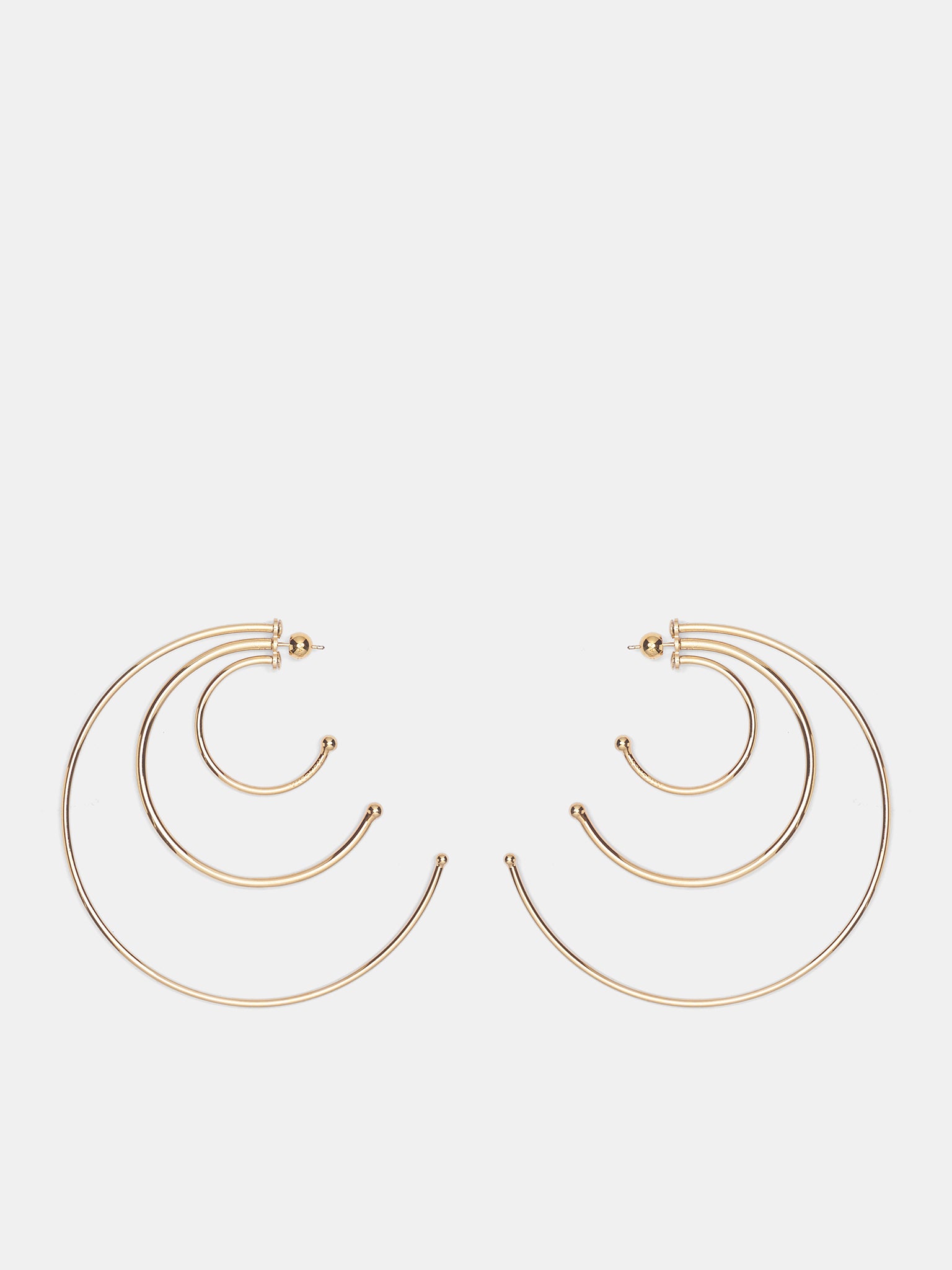 Gold Pierced Solar Large Hoops (F26-EA017-P-GOLD)