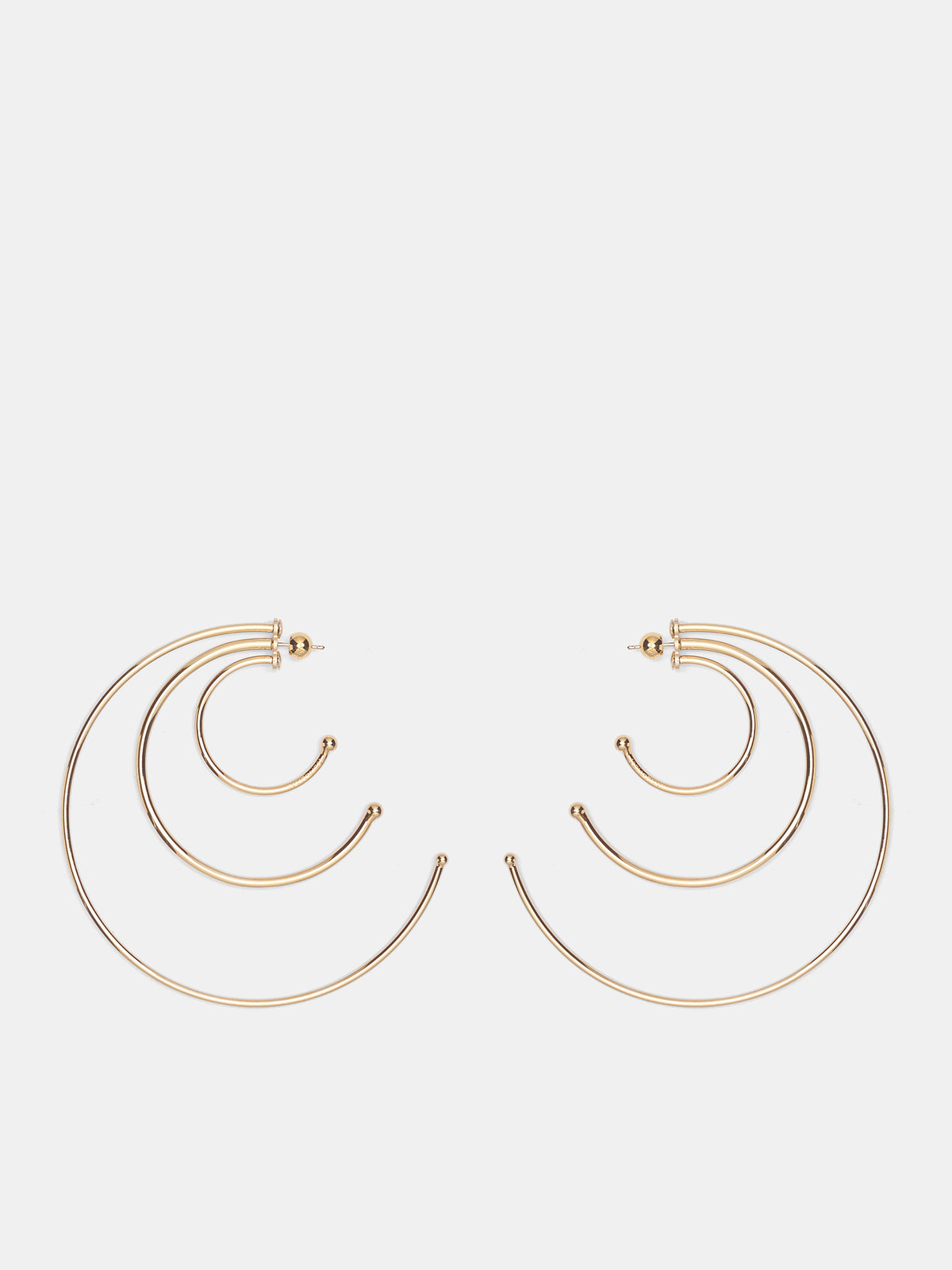 Gold Pierced Solar Large Hoops (F26-EA017-P-GOLD)