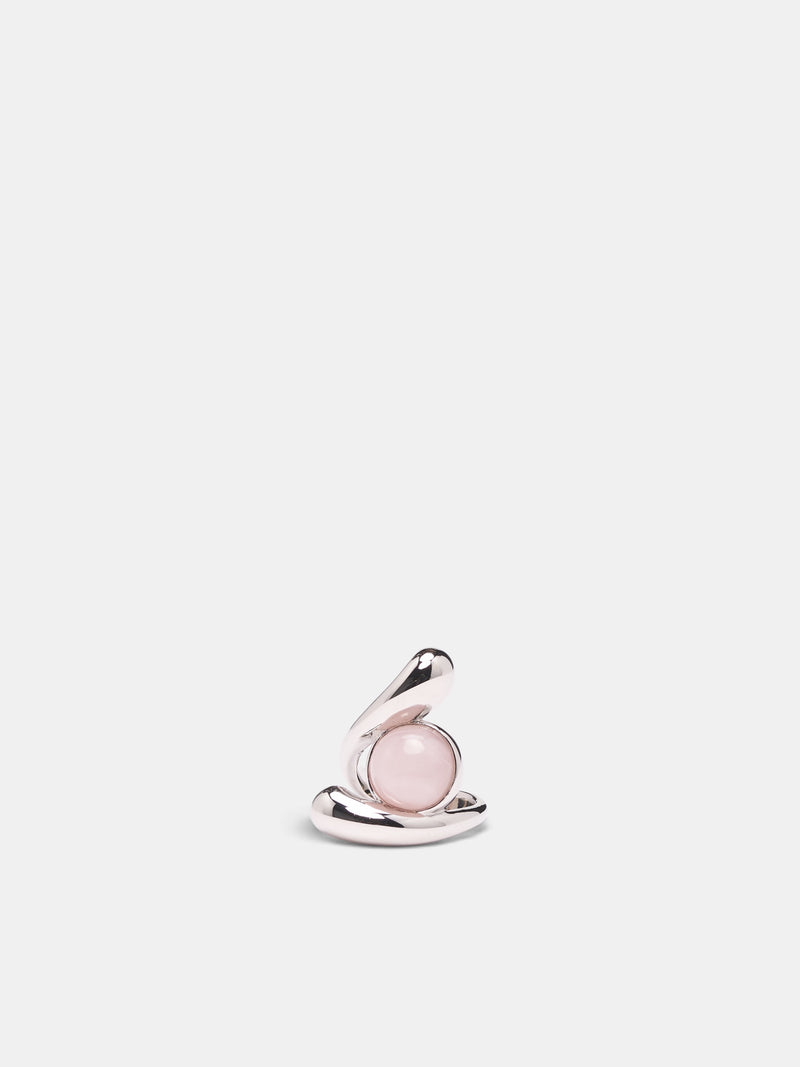 Rhodium Ascolto Aura Ring (F26-FG005-S-PINK)
