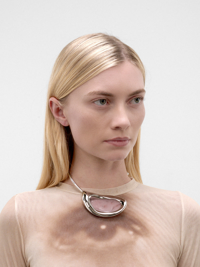 Rhodium Dusk Choker (F26-NE004-S-PINK)