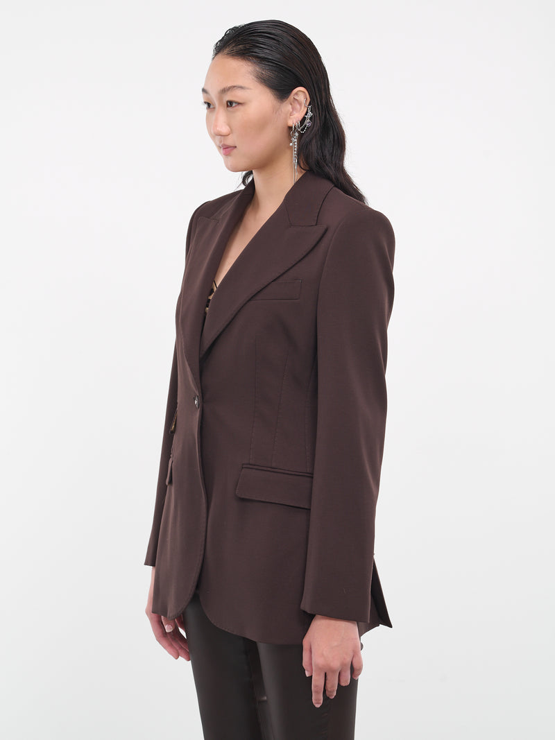 Suit Jacket (F29DOT-FUGRE-M1512-DARK-BROWN-)