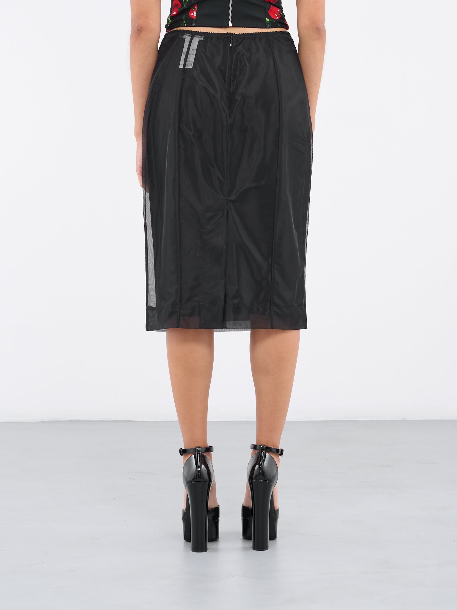 Marquisette Pencil Skirt (F4CK0T-OUADW-BLACK)
