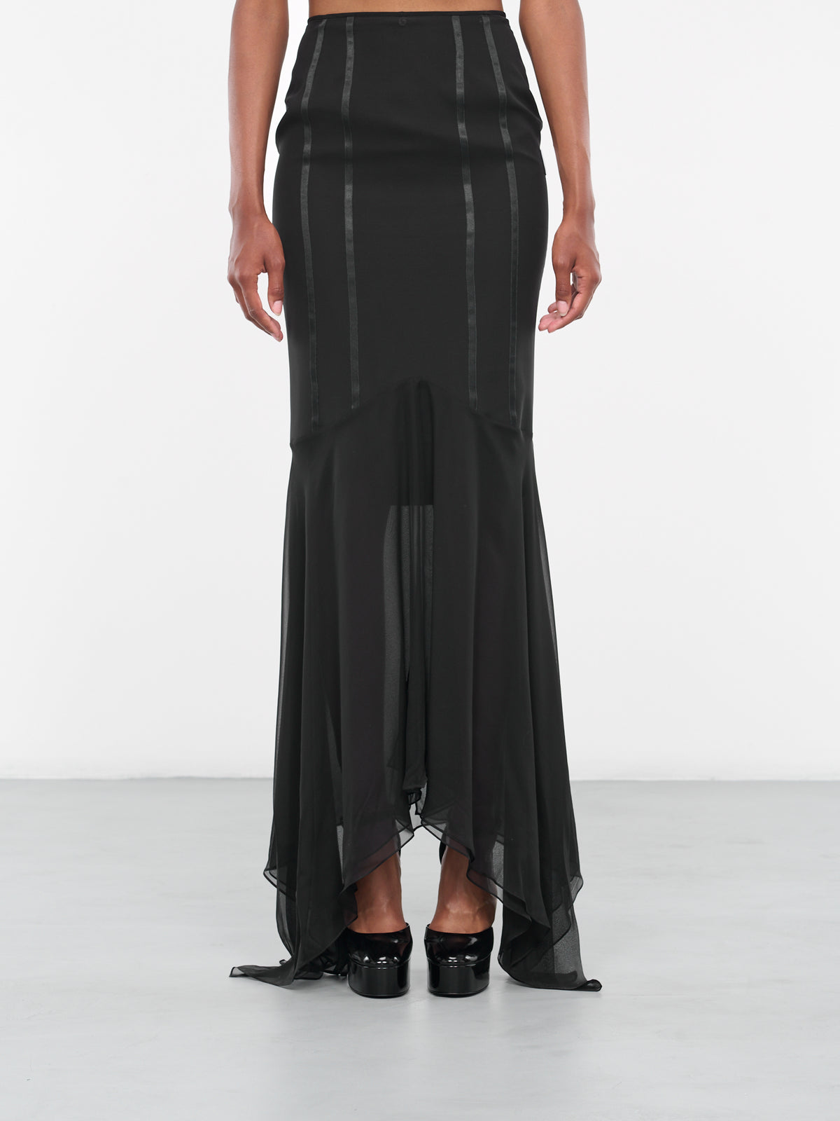 Mermaid Ruffle Skirt (F4CL4T-FUAA1-BLACK)