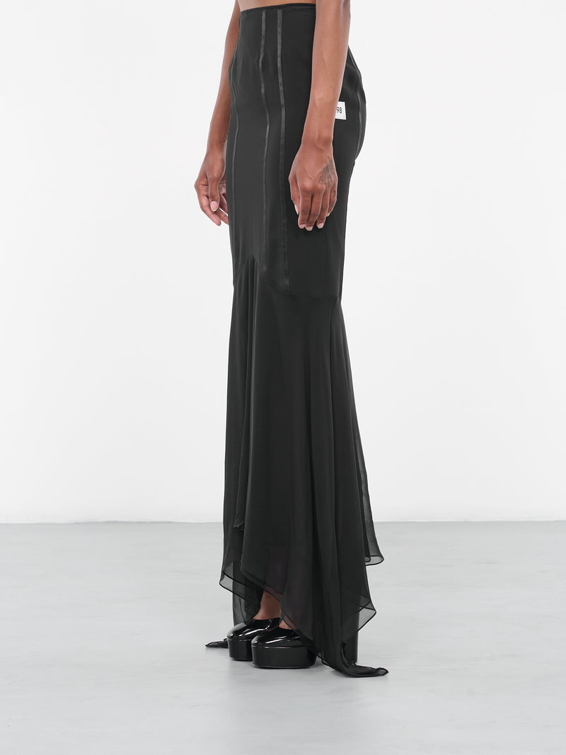 Mermaid Ruffle Skirt (F4CL4T-FUAA1-BLACK)