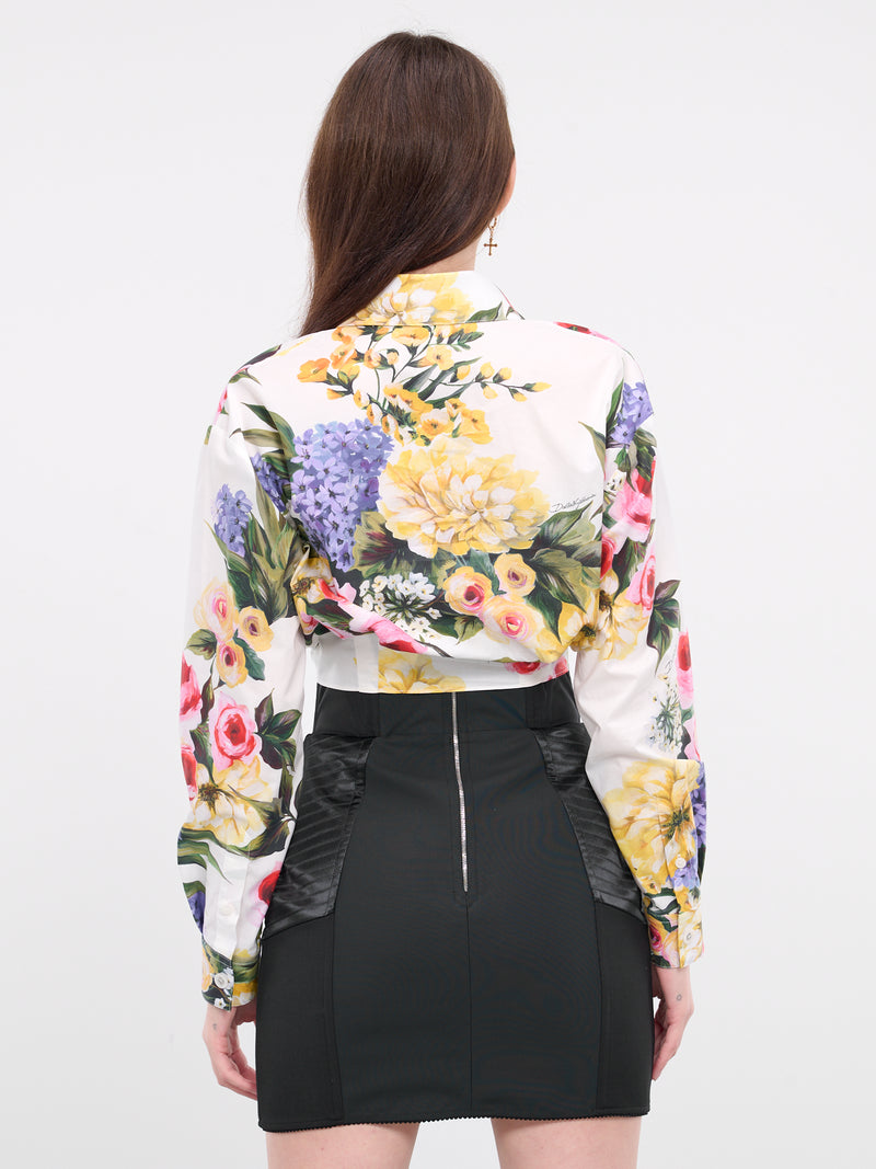 Garden Print Pussy-Bow Shirt (F5R73T-HS5Q1-HA4YB-WHITE-PRINT)