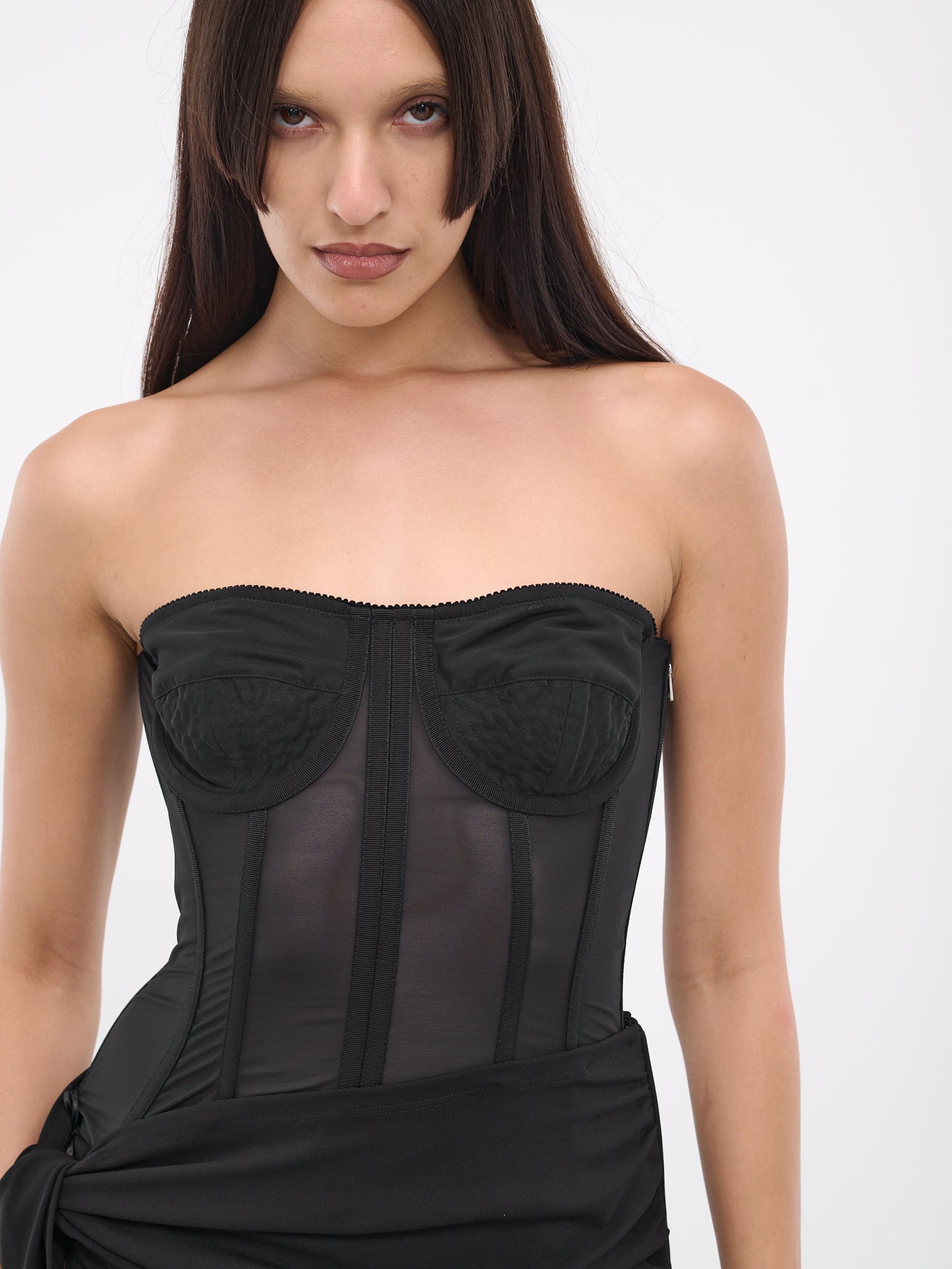 Milano Corset Mini Dress (F6AUHT-FUGN7-N0000-BLACK)