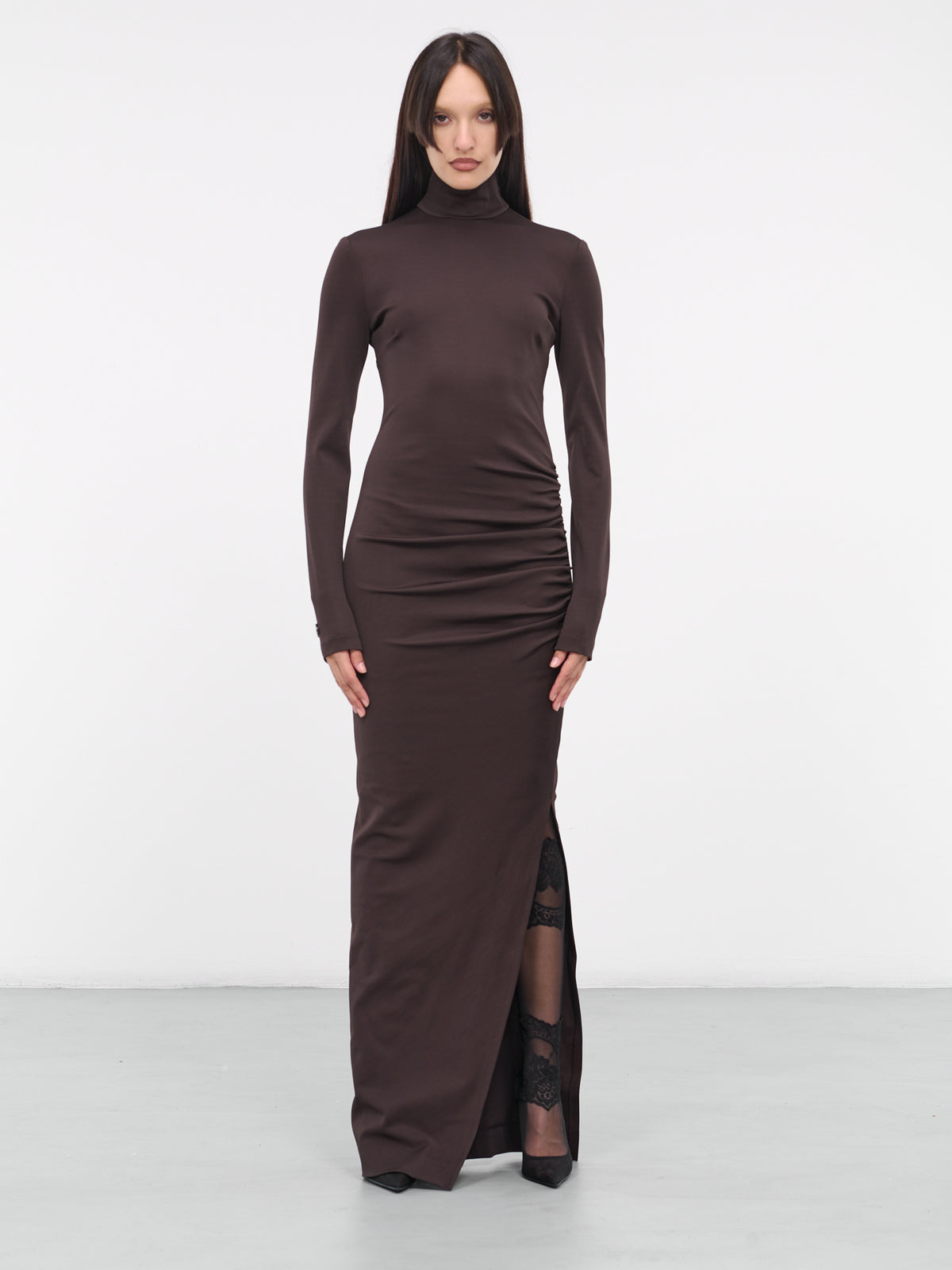 Milano Jersey Dress (F6CLHT-M1512-DARK-BROWN)