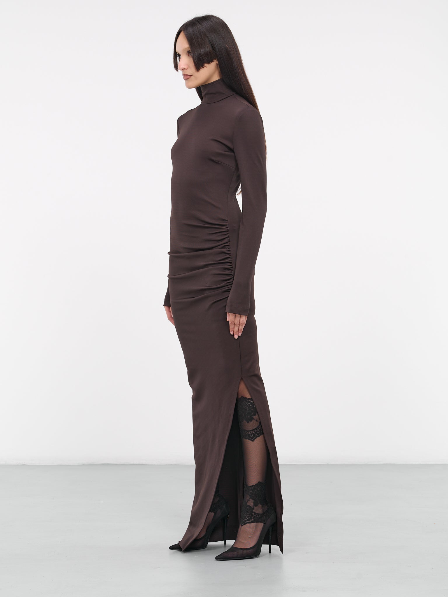 Milano Jersey Dress (F6CLHT-M1512-DARK-BROWN)