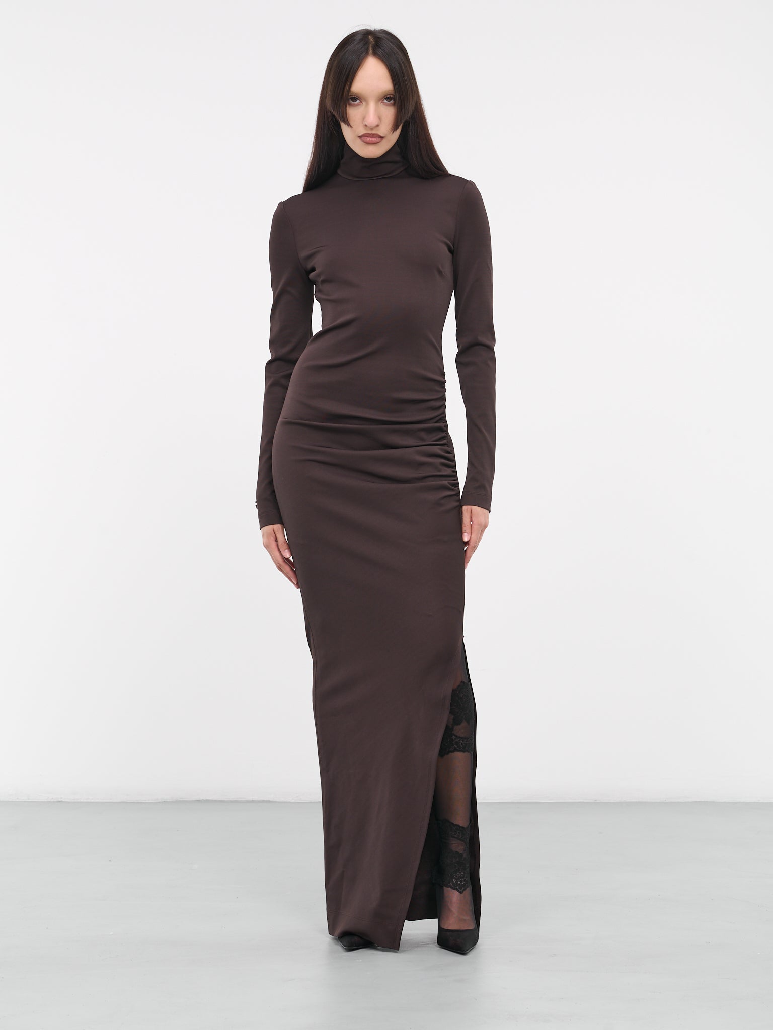 Milano Jersey Dress (F6CLHT-M1512-DARK-BROWN)