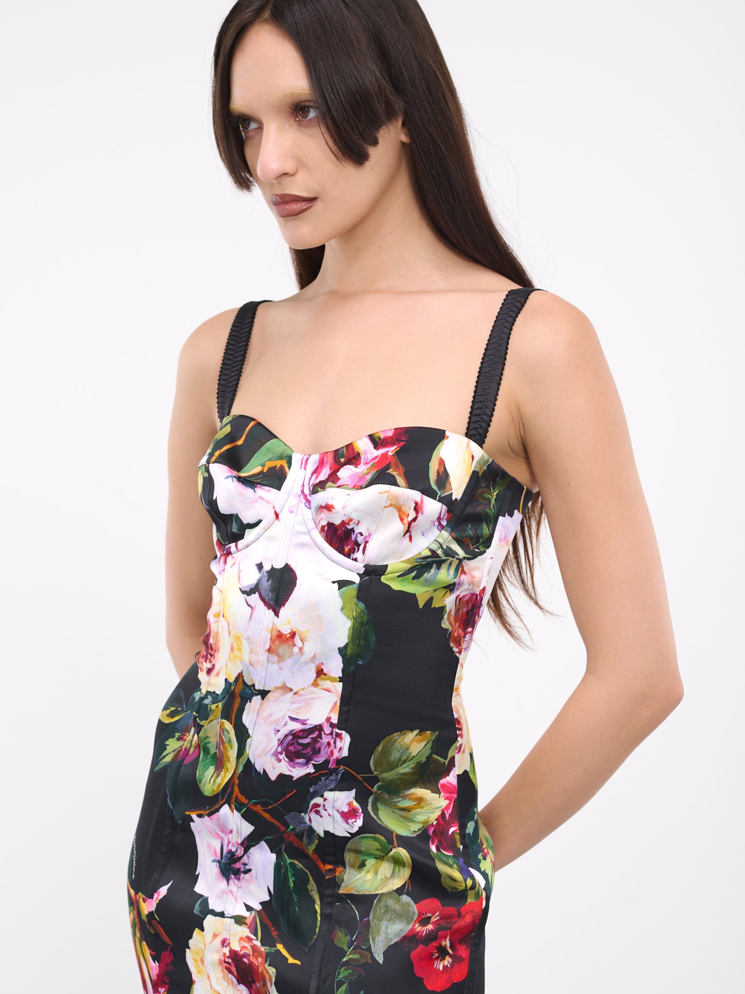 Rose Garden Corset Dress (F6CLMT-FSIBF-HN4YA-BLACKFLOWE)