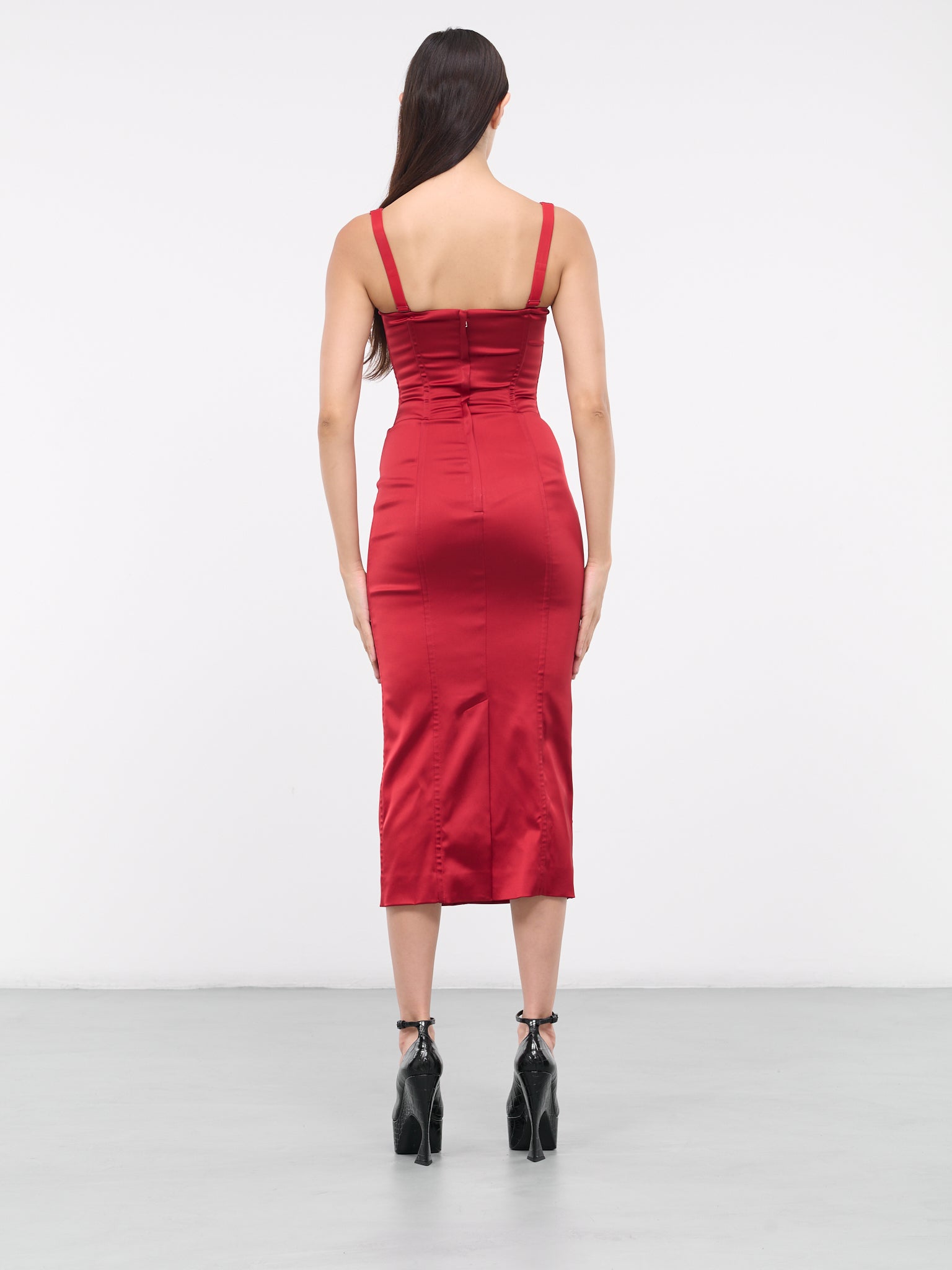 Satin Midi Dress (F6DIHT-FURHM-R0367-VERY-DARK-R)