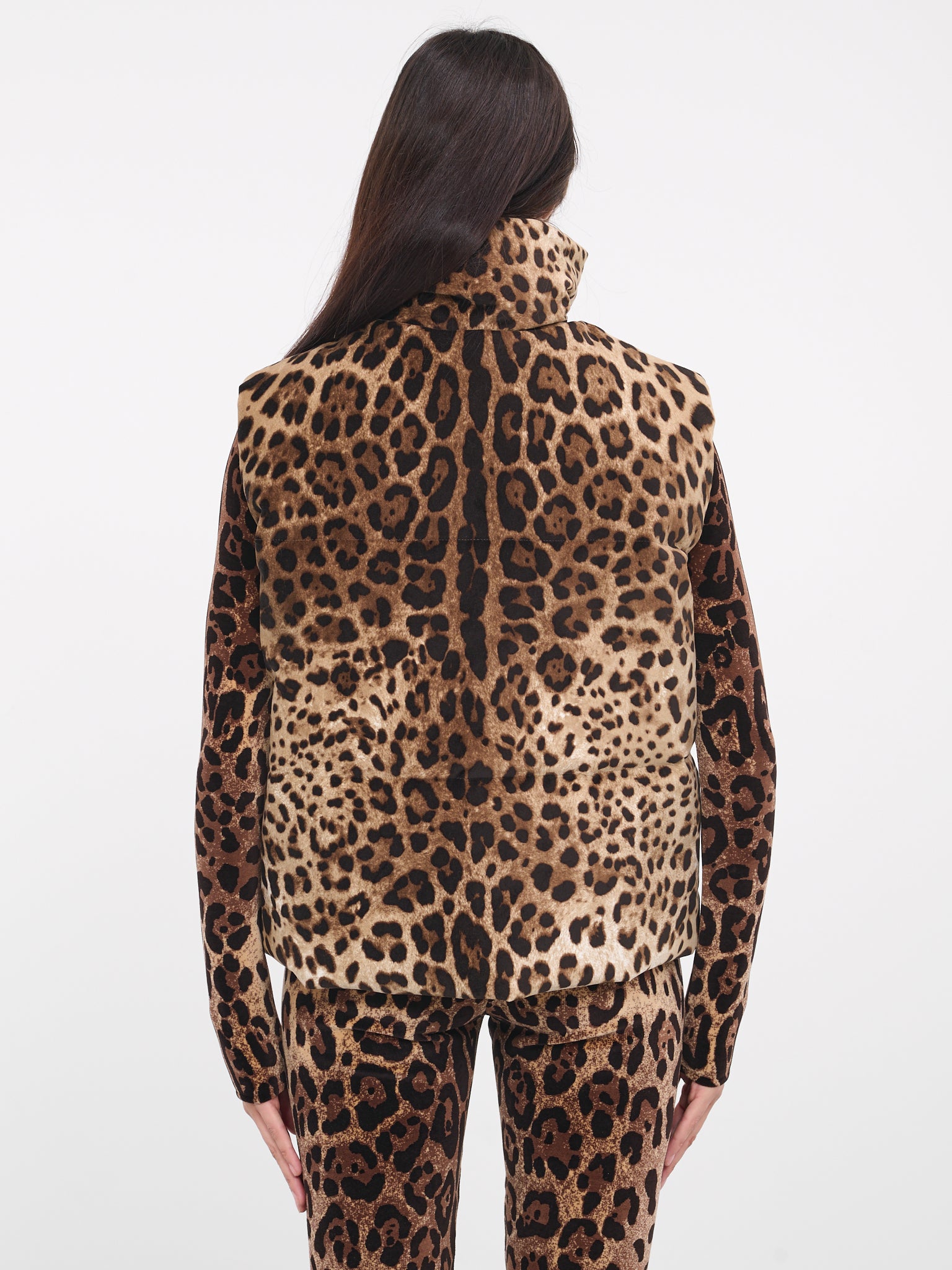 Leopard Padded Vest (F9R23T-LIGHT-BROWN)