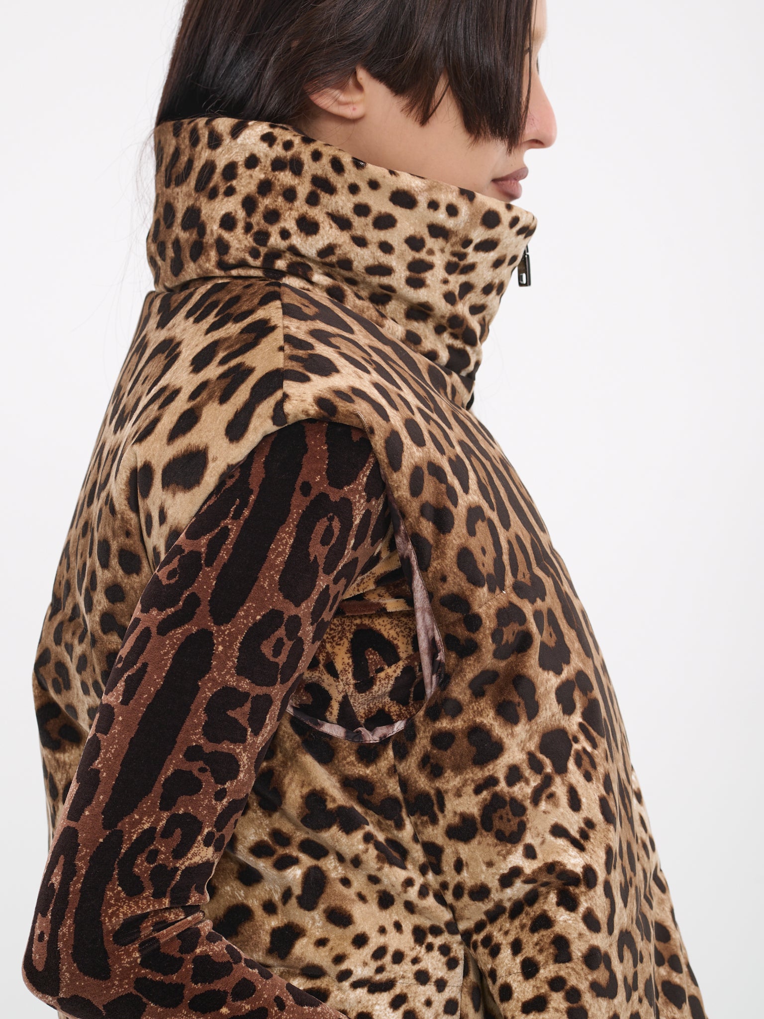 Leopard Padded Vest (F9R23T-LIGHT-BROWN)