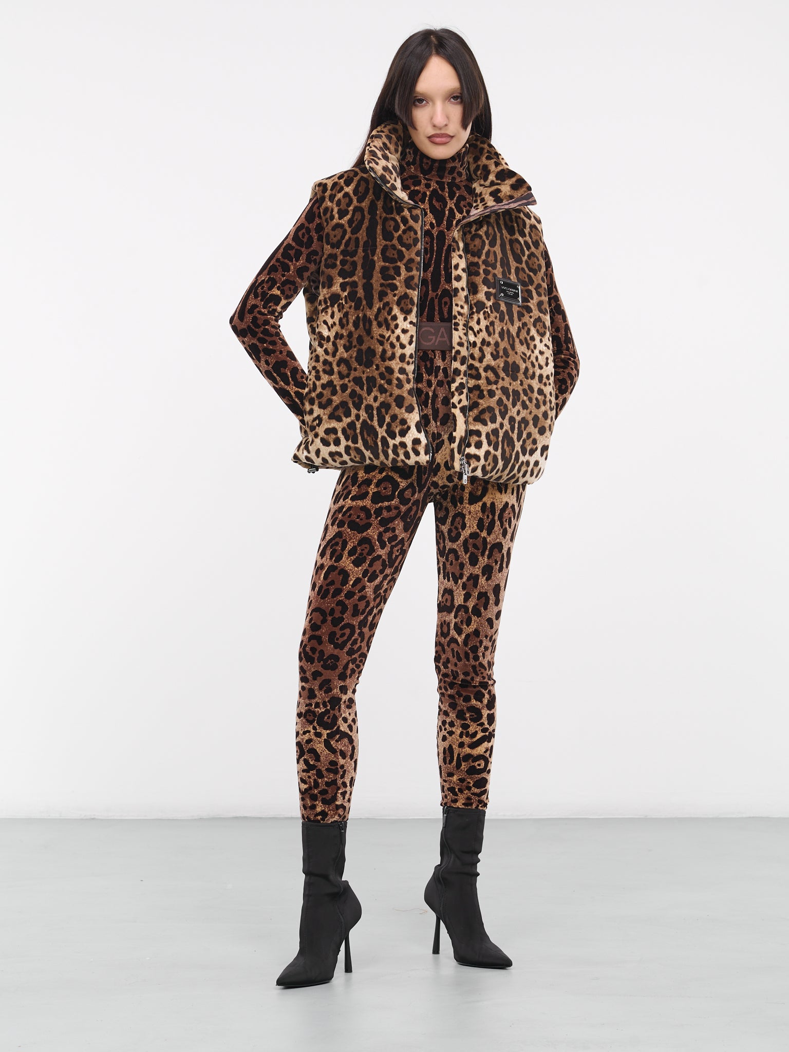 Leopard Padded Vest (F9R23T-LIGHT-BROWN)
