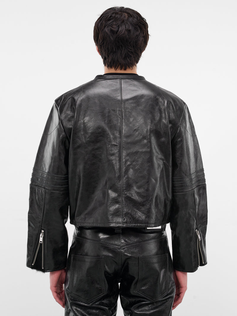 Black Fang Leather Jacket (FANG-BLACK)