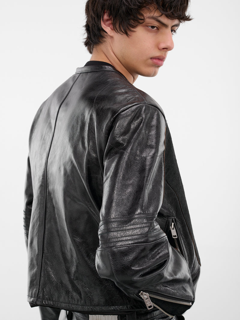 Black Fang Leather Jacket (FANG-BLACK)