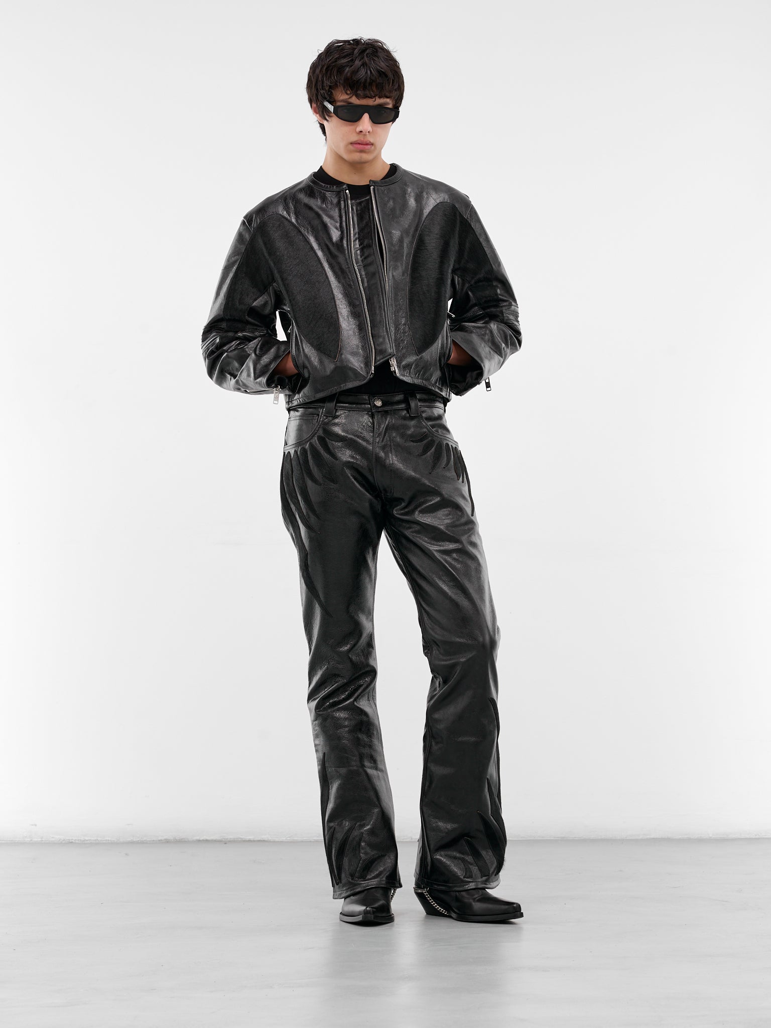Black Fang Leather Jacket (FANG-BLACK)