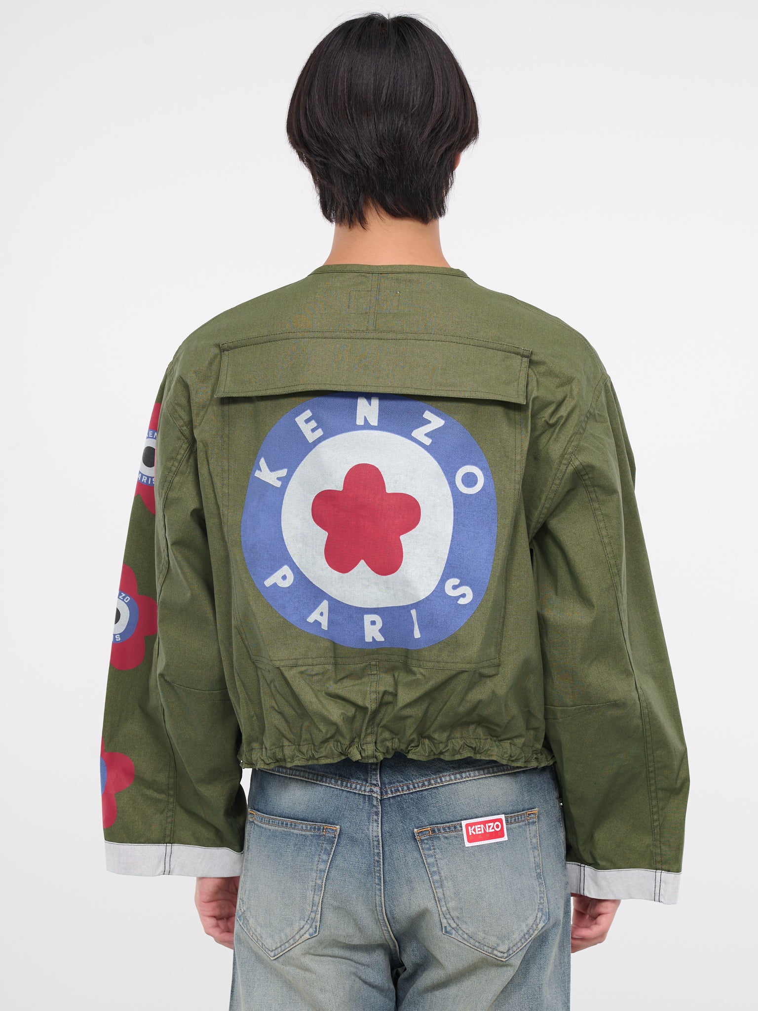 Kenzo Target Short Jacket (FD65BL2629GB-DARK-KHAKI)