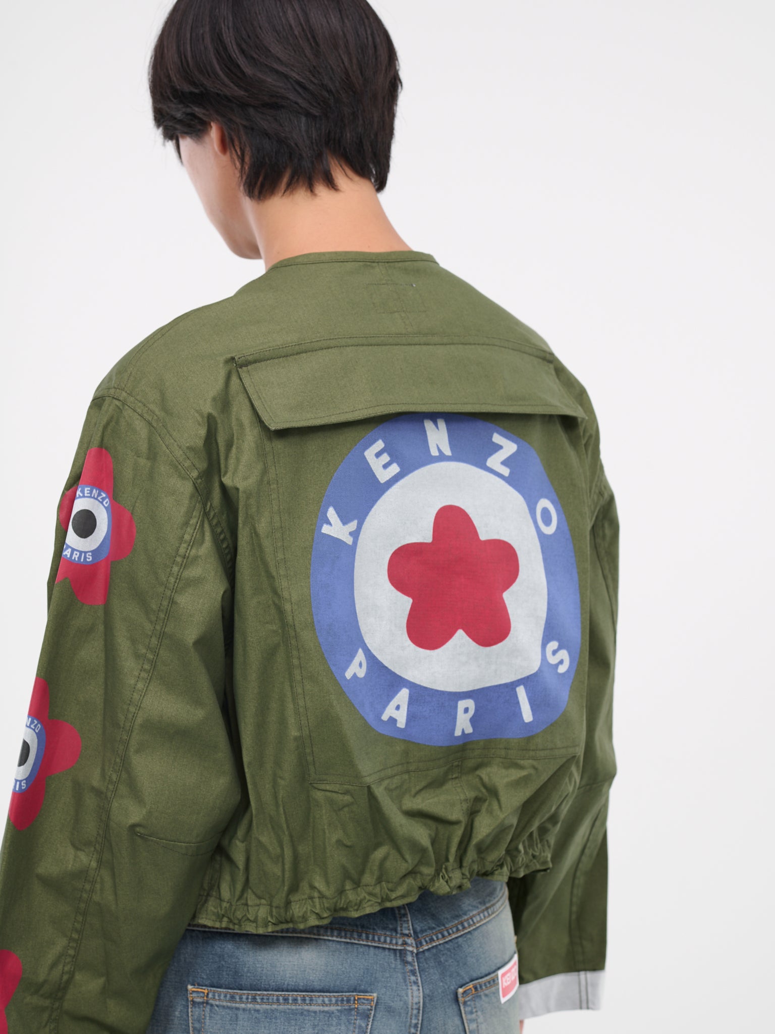 Kenzo Target Short Jacket (FD65BL2629GB-DARK-KHAKI)