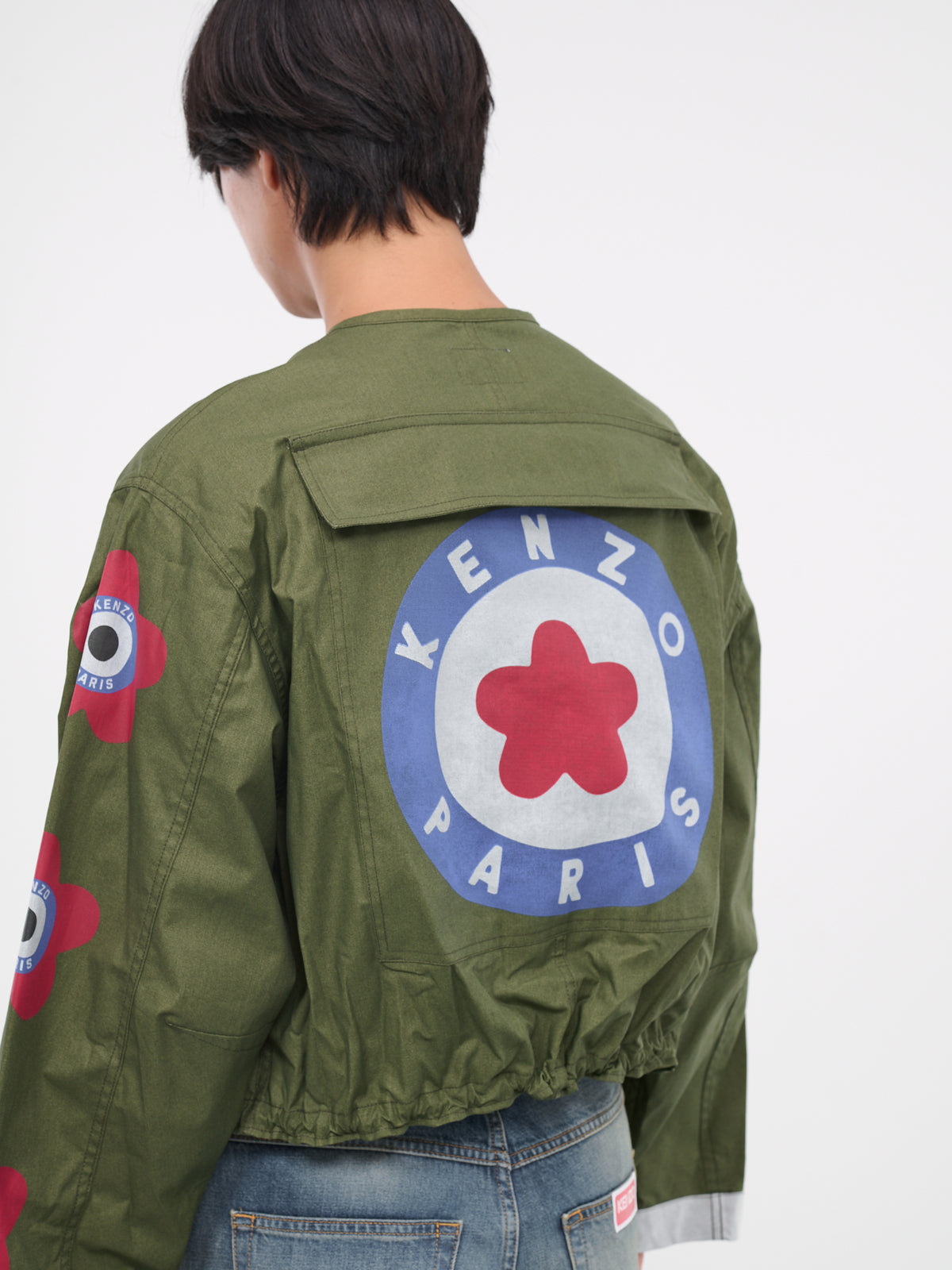Kenzo Target Short Jacket (FD65BL2629GB-DARK-KHAKI)