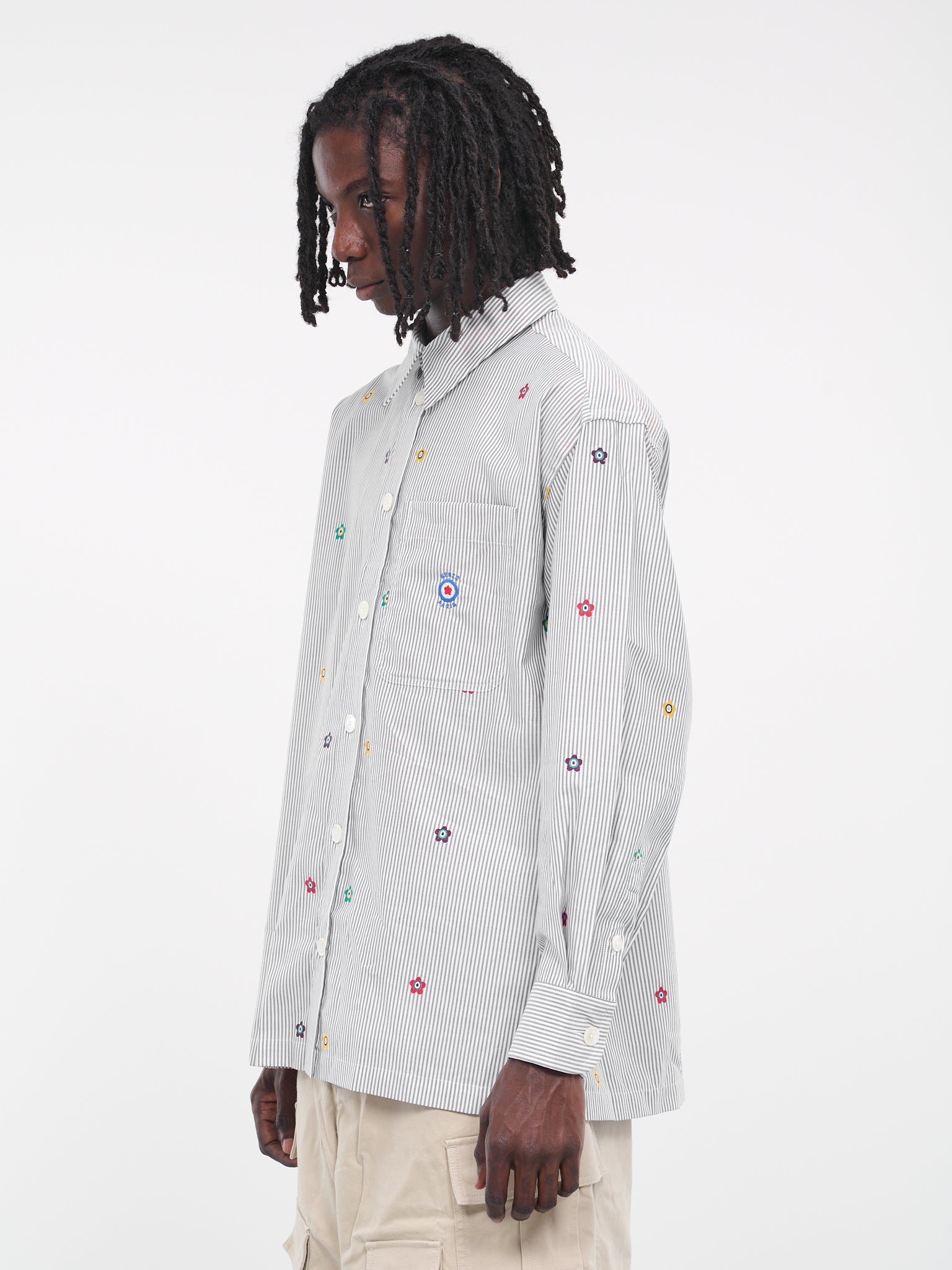Kenzo Target Stripe Shirt (FD65CH5079LJ-DARK-GREY)