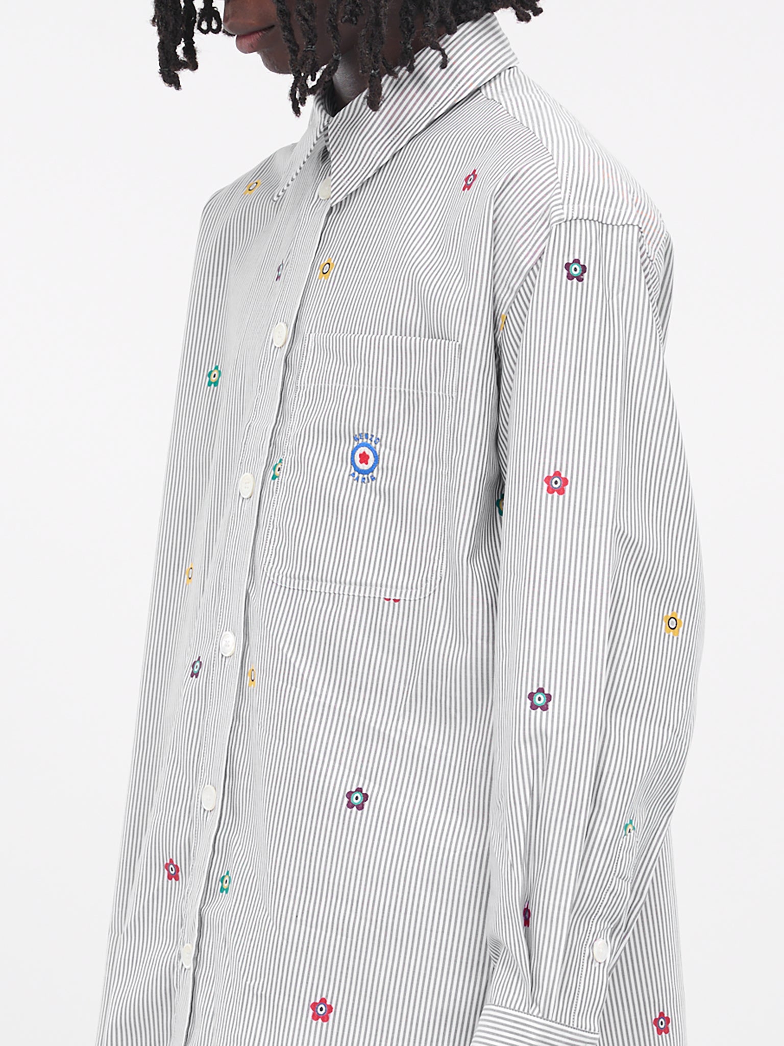 Kenzo Target Stripe Shirt (FD65CH5079LJ-DARK-GREY)