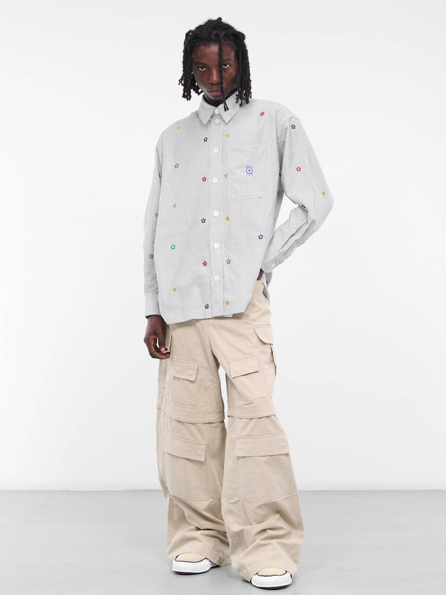 Kenzo Target Stripe Shirt (FD65CH5079LJ-DARK-GREY)