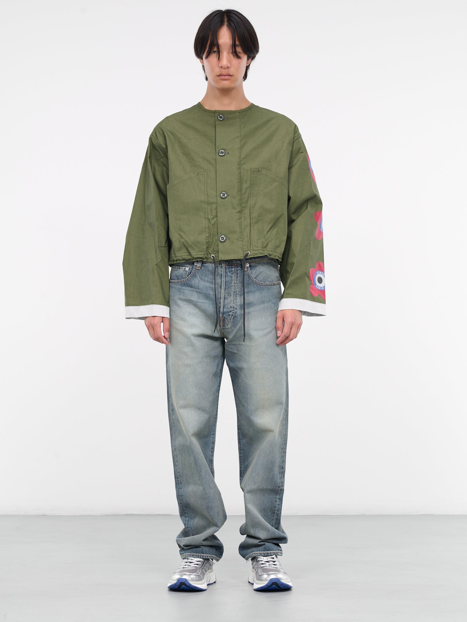 Kenzo Target Short Jacket (FD65BL2629GB-DARK-KHAKI)