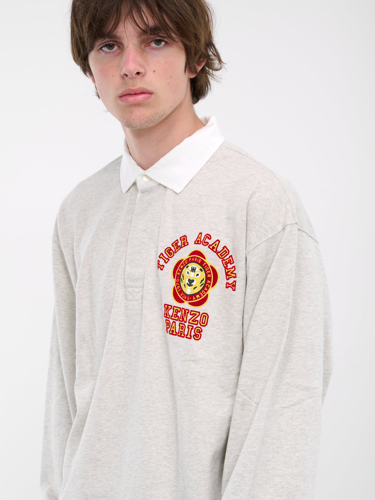 Tiger Academy Polo Shirt (FD65PO5294SI-PALE-GREY)