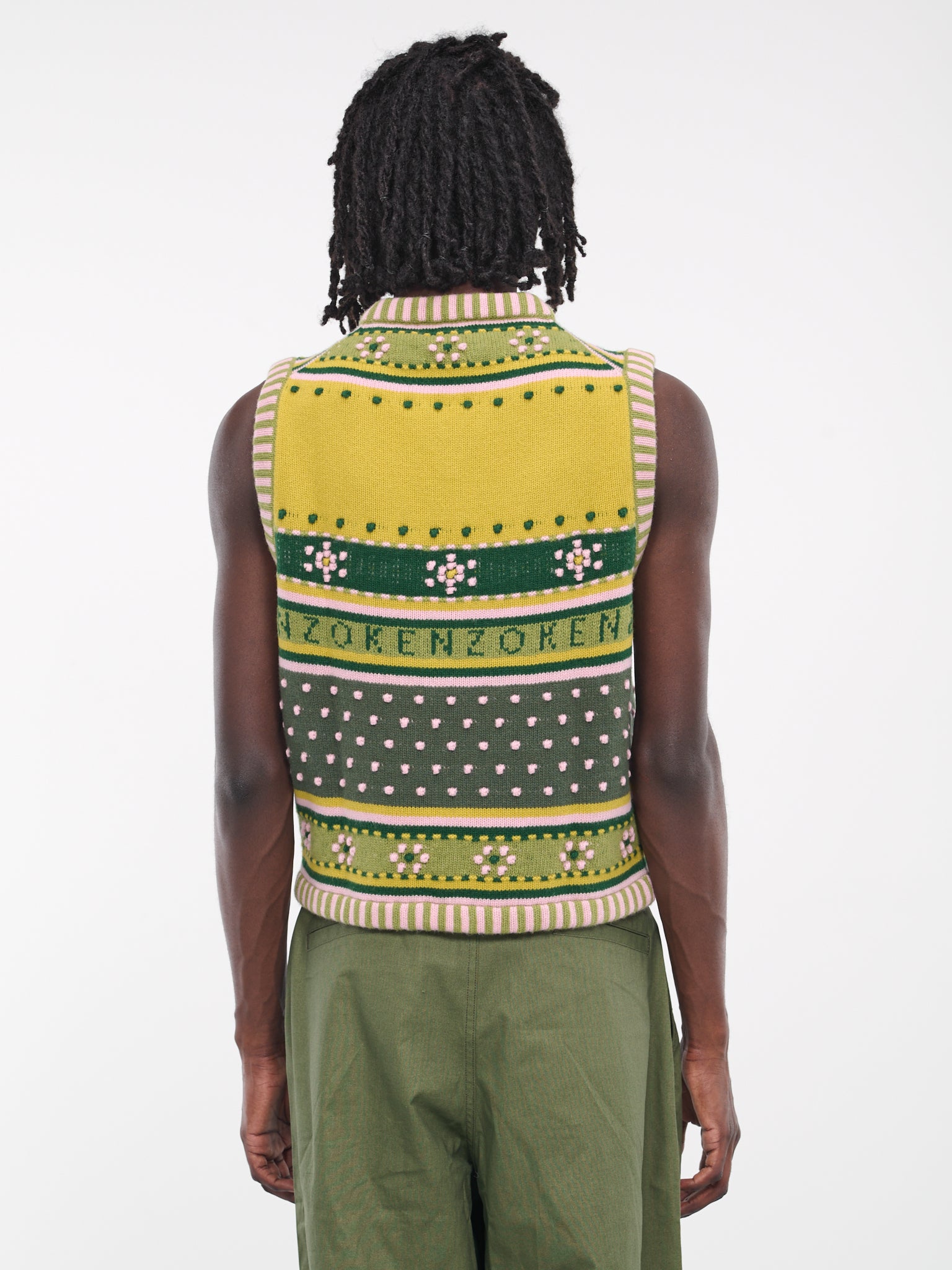 Fairisle Knit Vest (FD65PU4083CF-GREEN)