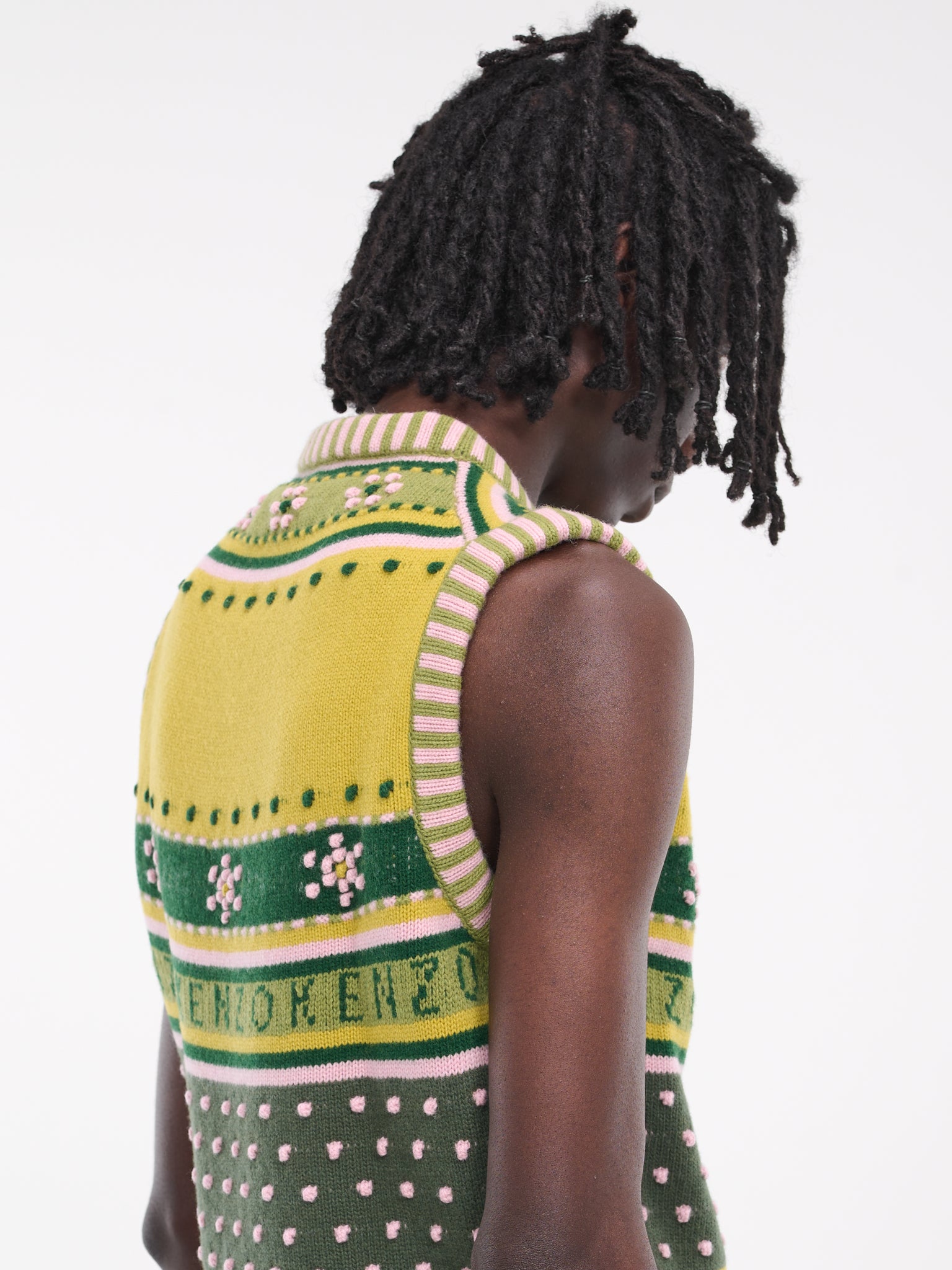 Fairisle Knit Vest (FD65PU4083CF-GREEN)