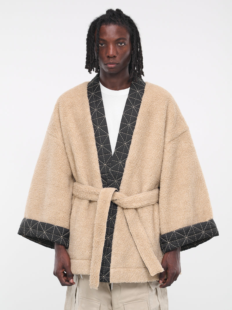 Fleece Kimono Jacket (FD65SW0074PB-PALE-CAMEL)