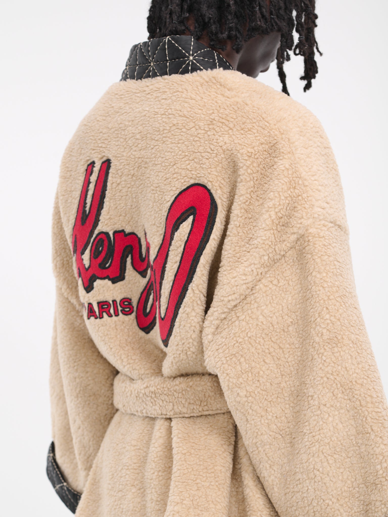Fleece Kimono Jacket (FD65SW0074PB-PALE-CAMEL)
