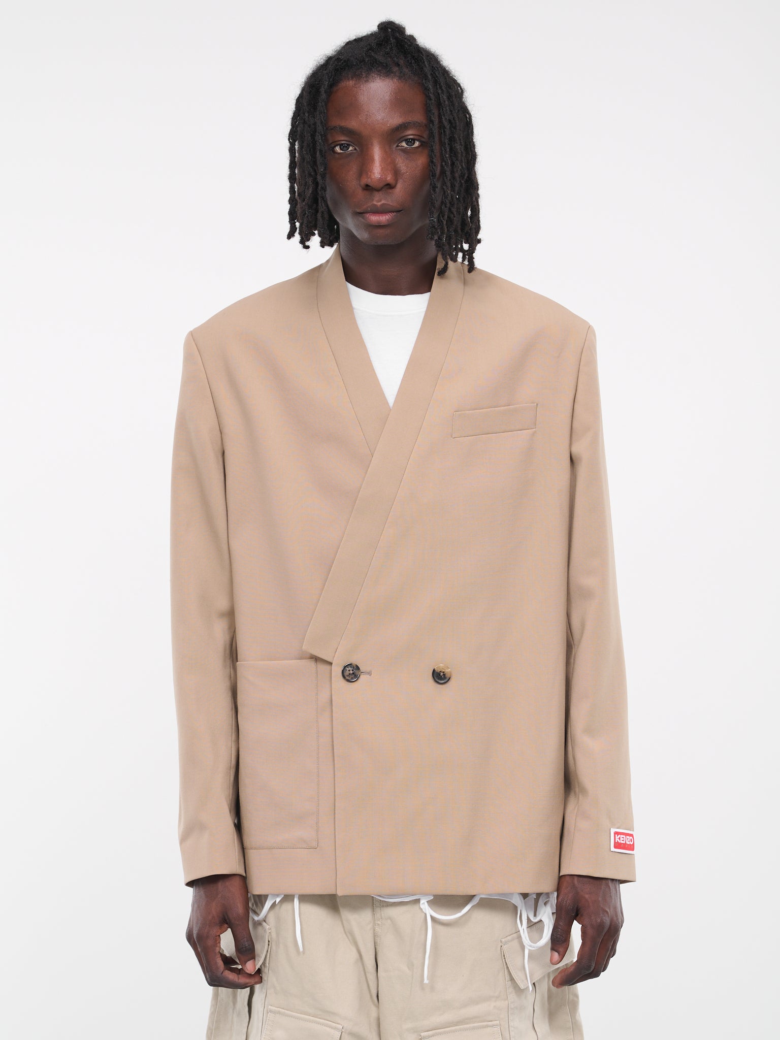 Kimono Suit Jacket (FD65VE1309GE-DARK-BEIGE)