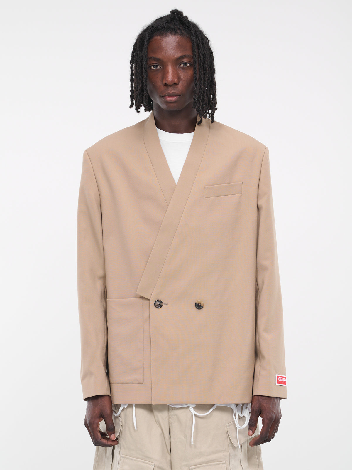 Kimono Suit Jacket (FD65VE1309GE-DARK-BEIGE)