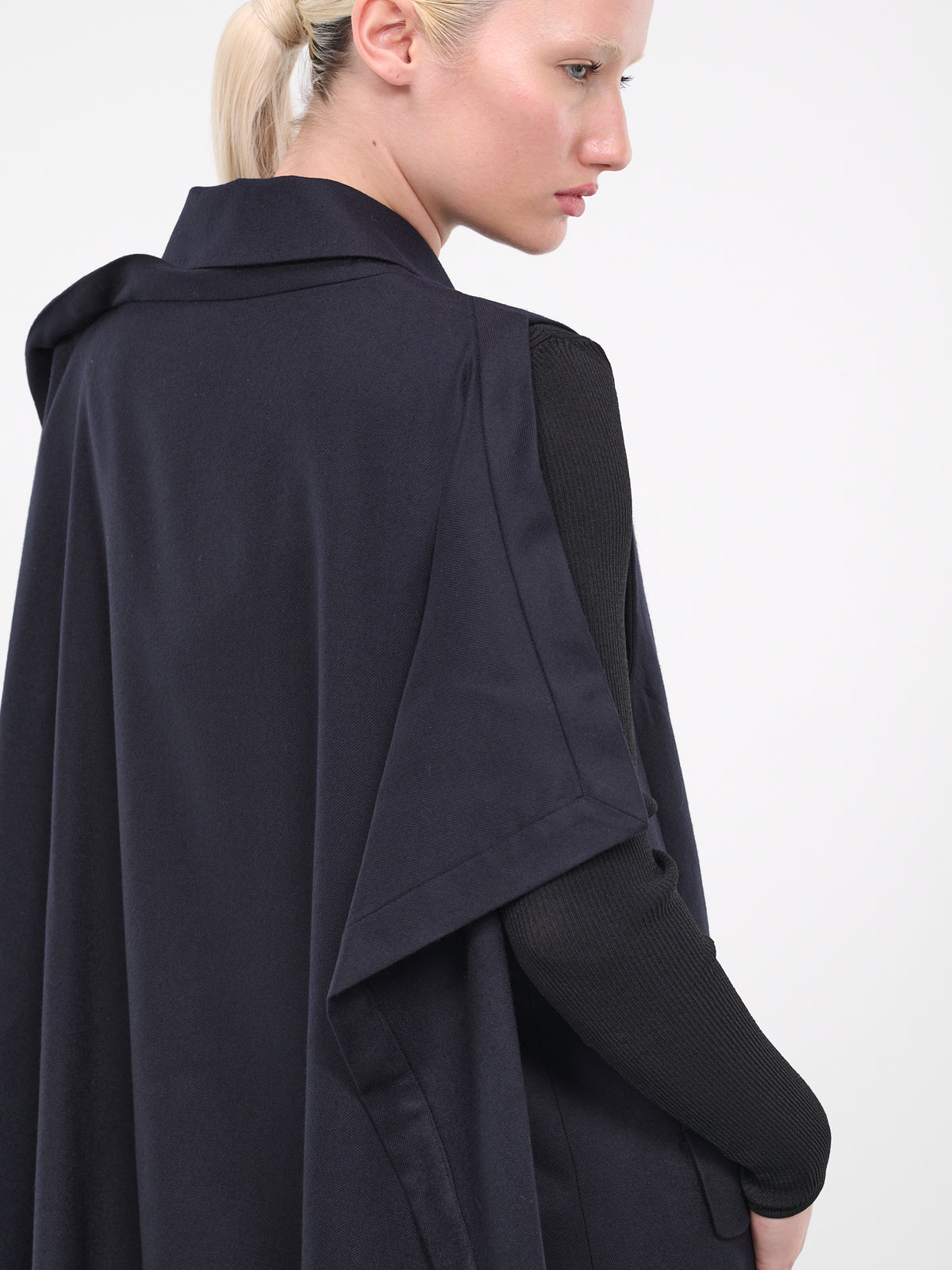 Cape Trench Coat (FE016-E-NAVY)