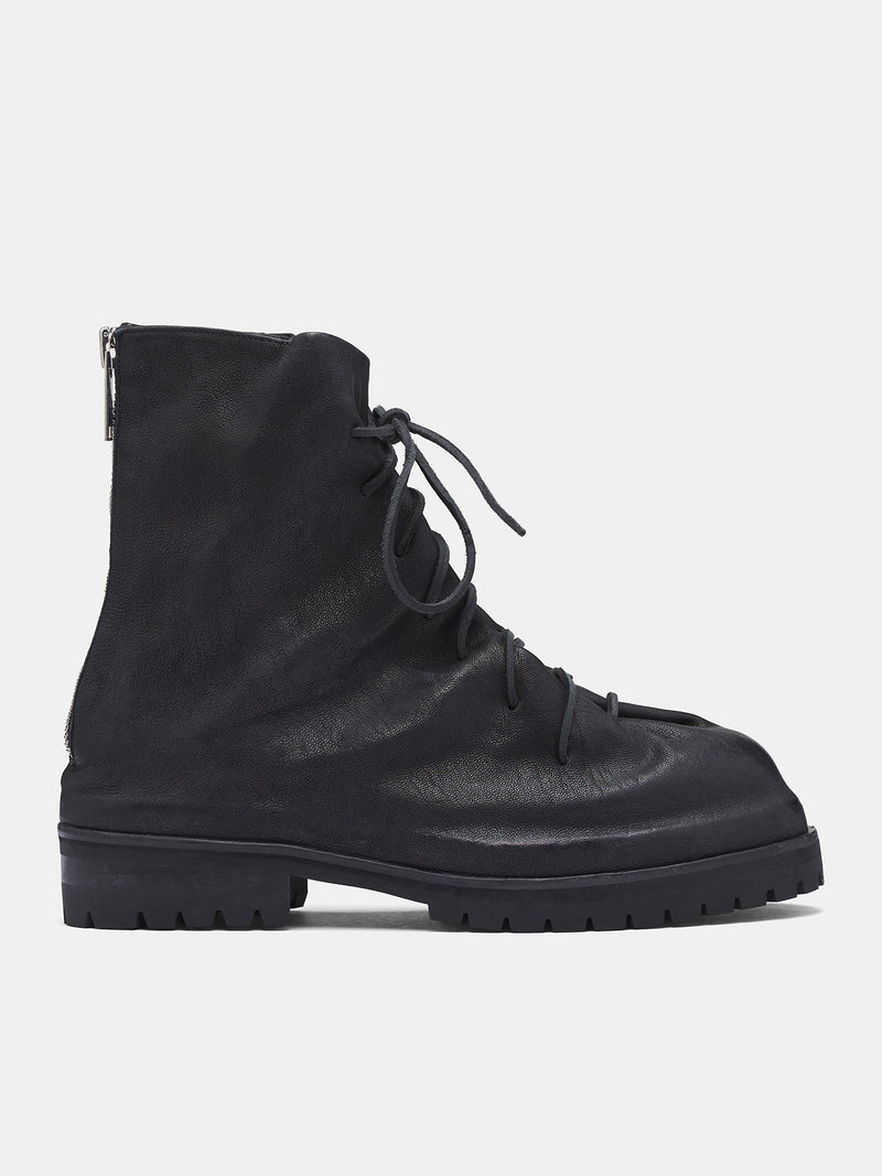Lace-Up Marathon Boots (FF5SMQ54AP-PE001-BLACK-WASHED)